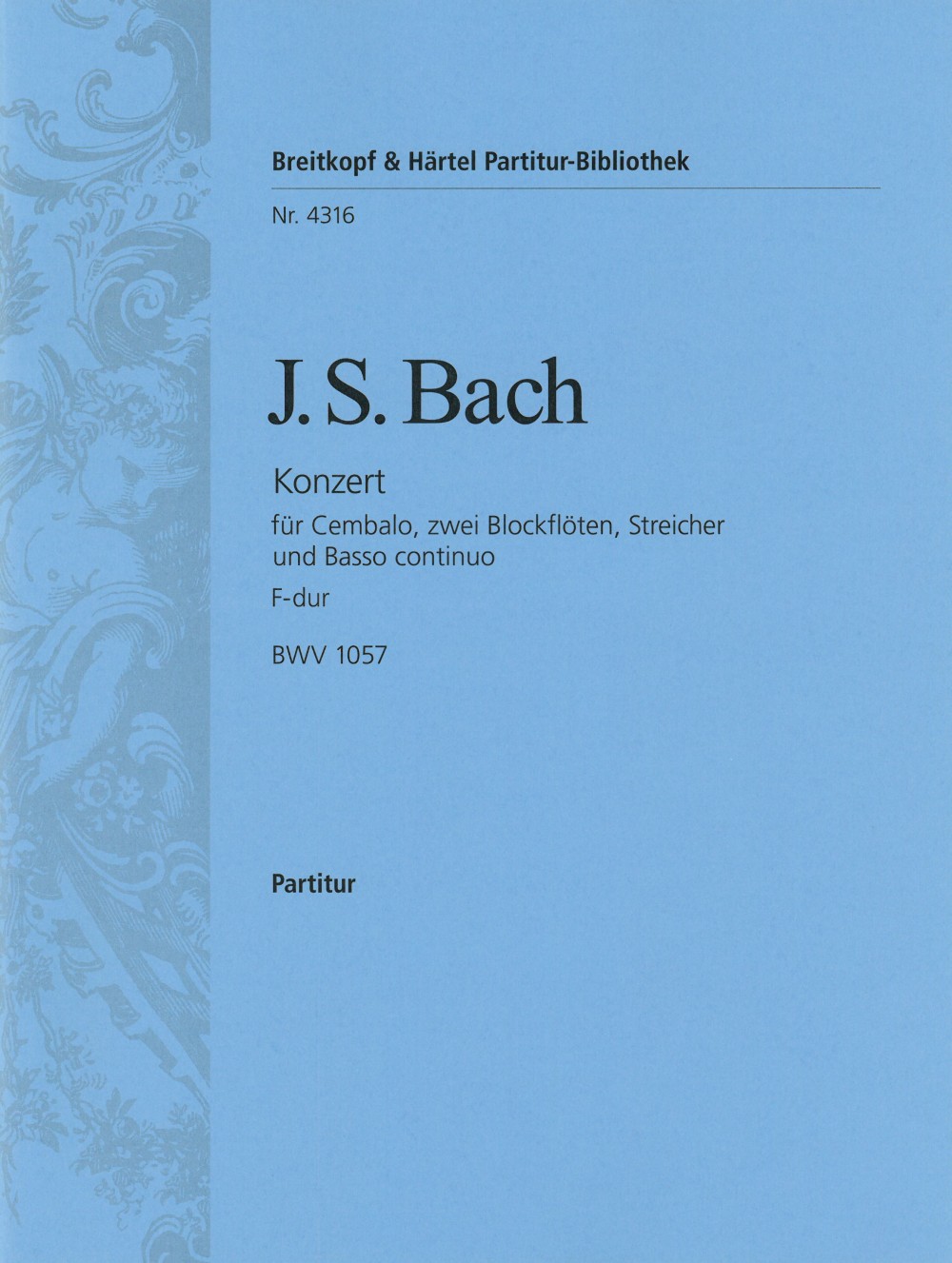 Johann Sebastian Bach - Harpsichord Concerto in F major BWV 1057 - Cover
