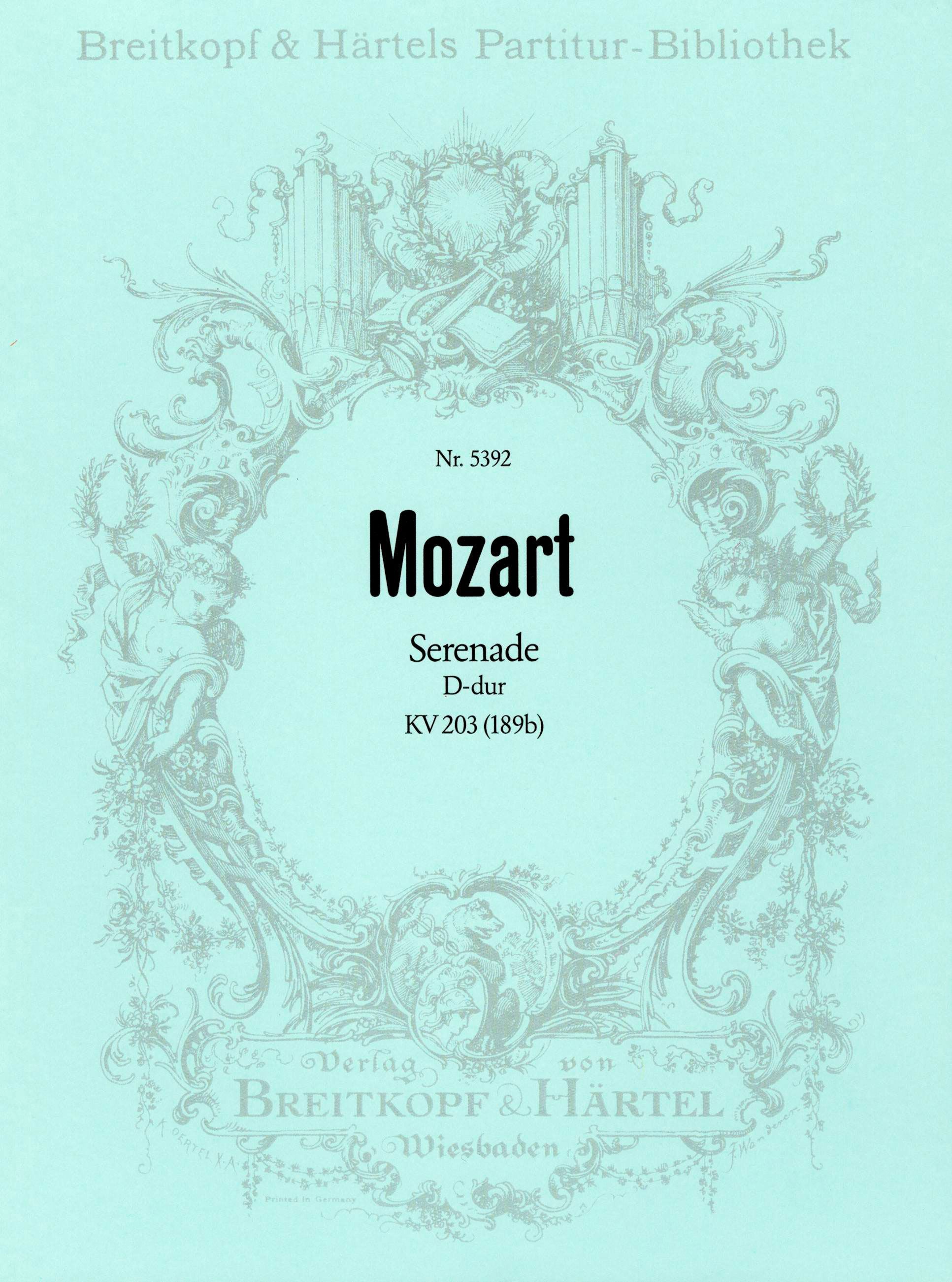 Wolfgang Amadeus Mozart - Serenade D-dur KV 203 (189b) - Cover