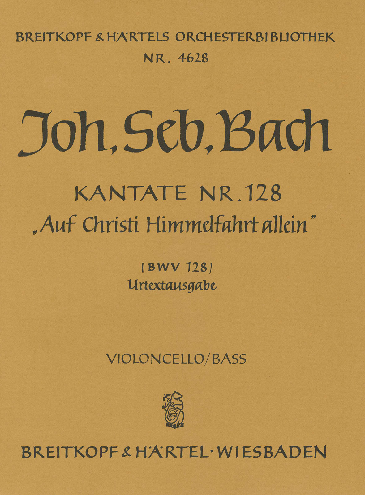OB 4628-26 - Cantata BWV 128 “On Christ ascended to the skies” - Cover