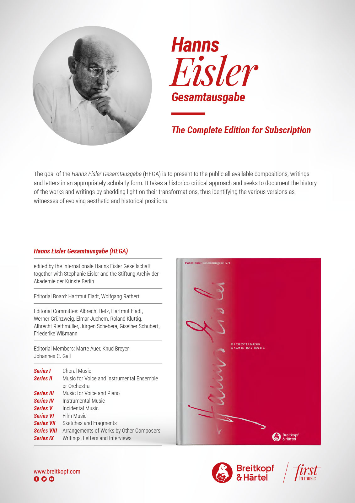 B+H 55 - Eisler Complete Work (English) - Cover