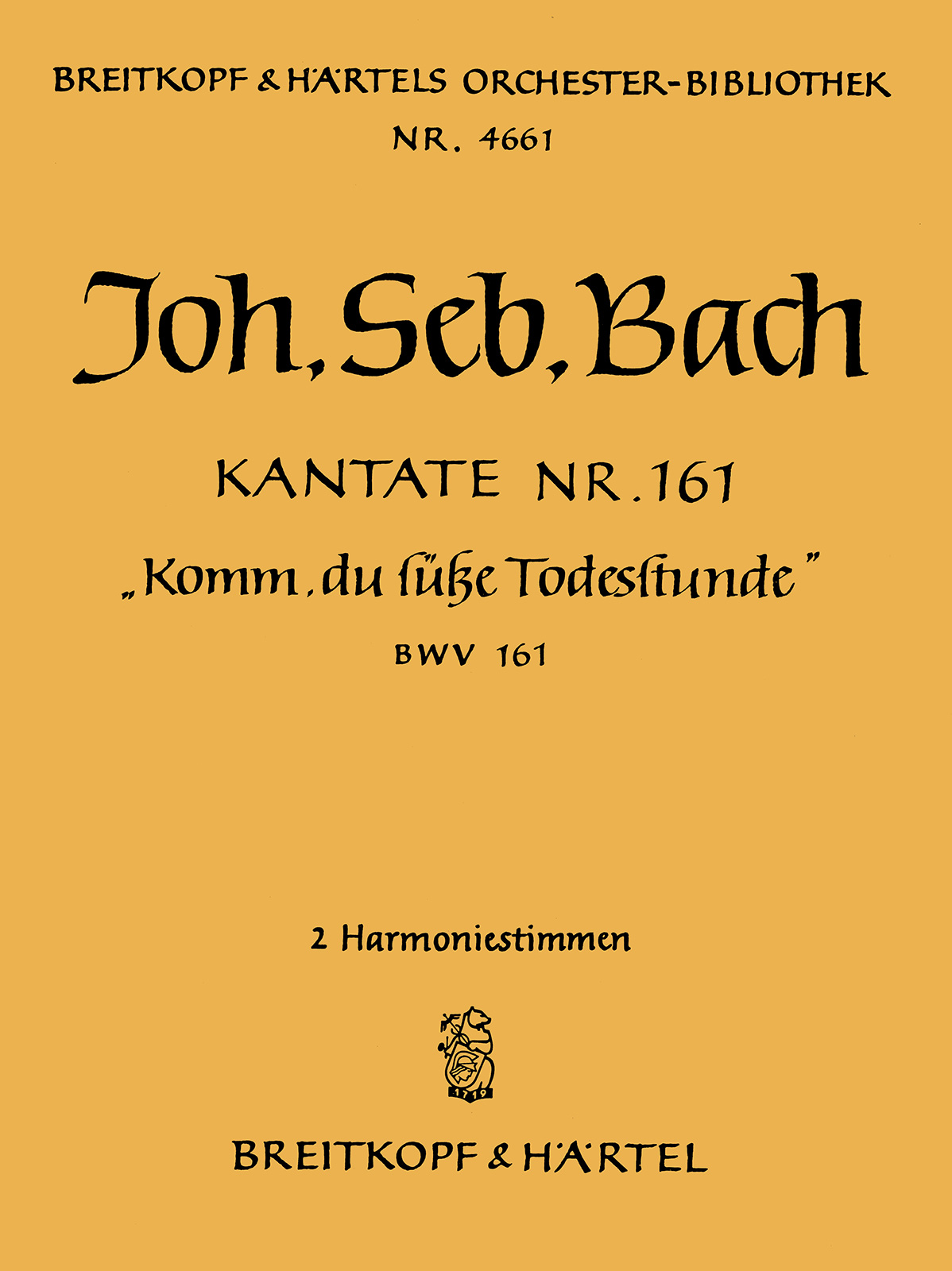 OB 4661-30 - Kantate BWV 161 „Komm, du süße Todesstunde“ - Cover