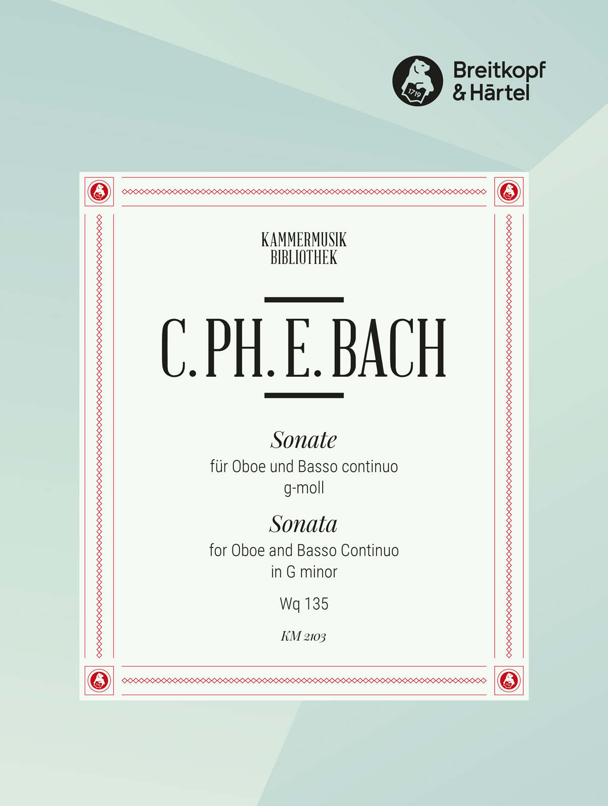Carl Philipp Emanuel Bach - Sonate g-moll Wq 135 - Cover