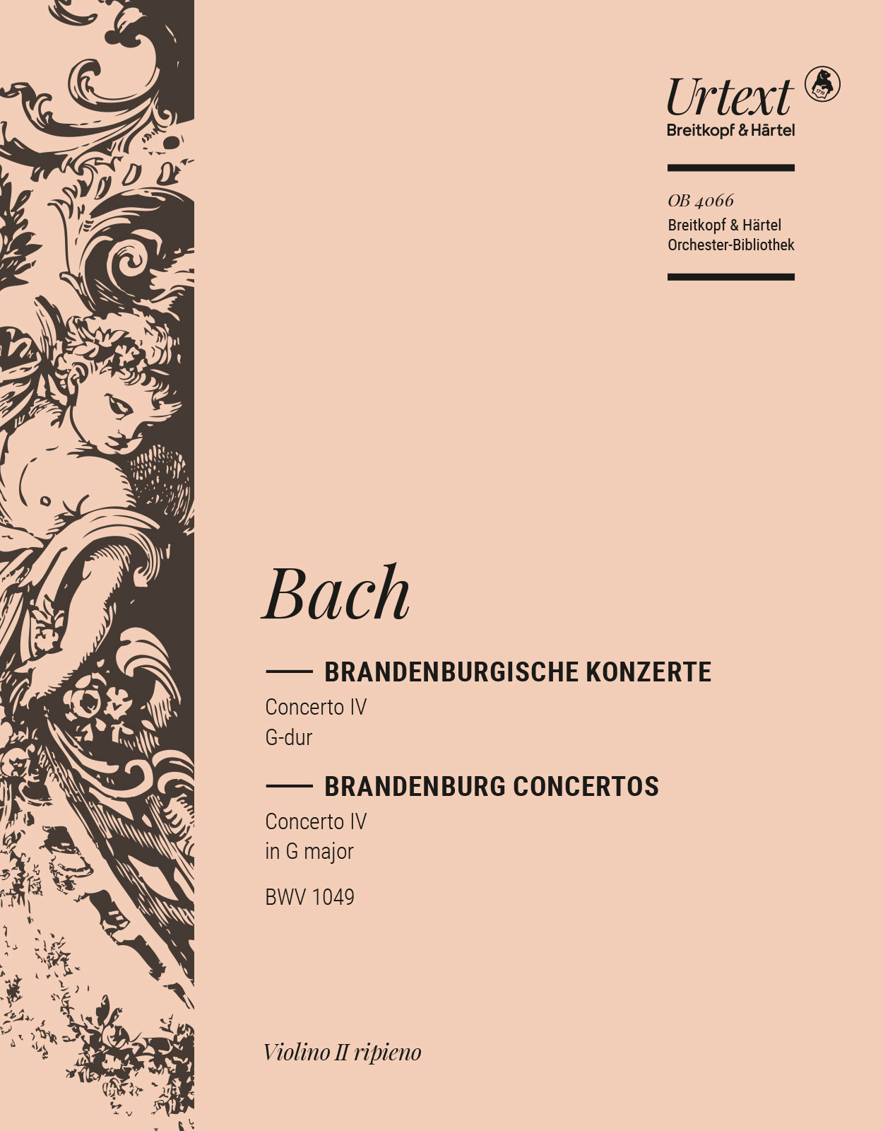OB 4066-16 - Brandenburg Concerto No. 4 in G major BWV 1049 - Cover