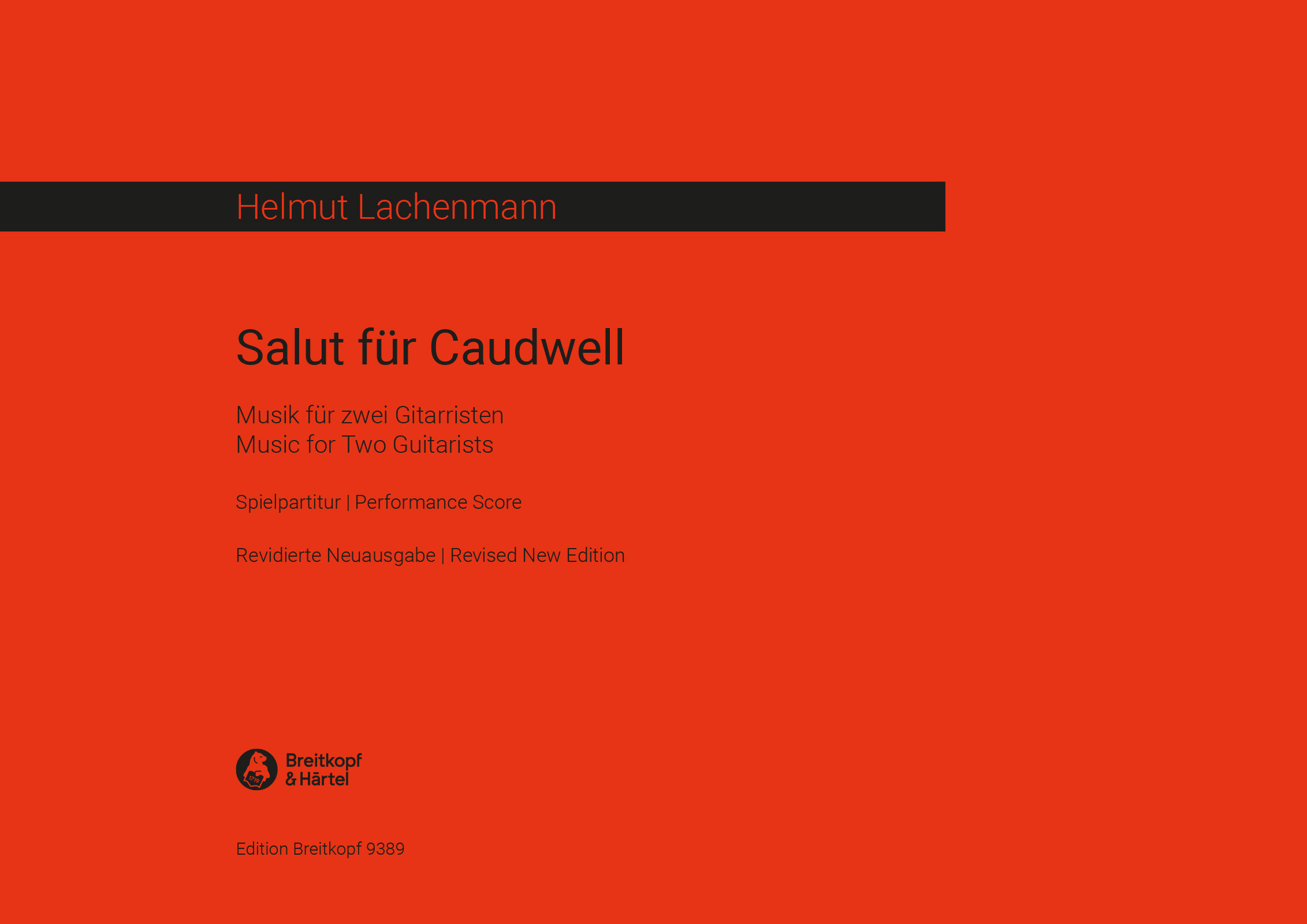 Helmut Lachenmann - Salut für Caudwell - Cover
