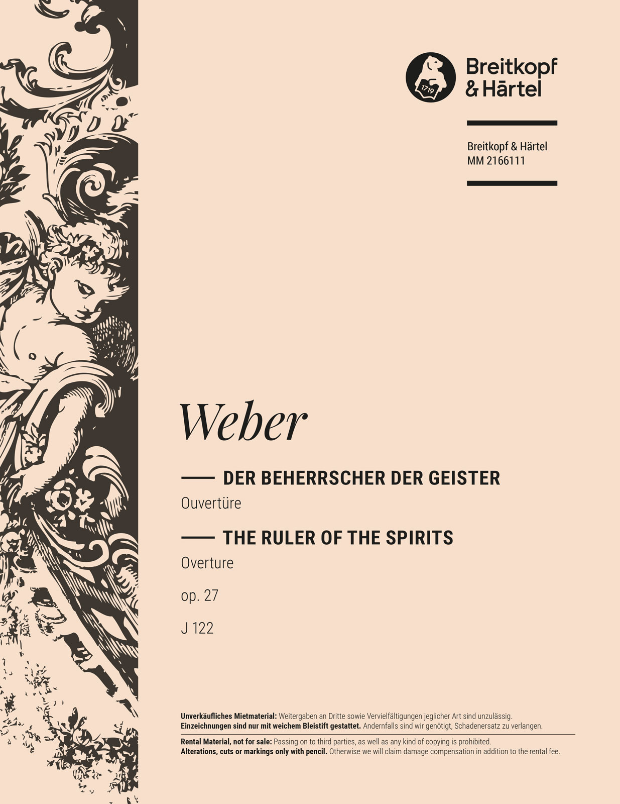 Carl Maria von Weber - Der Beherrscher der Geister - Cover