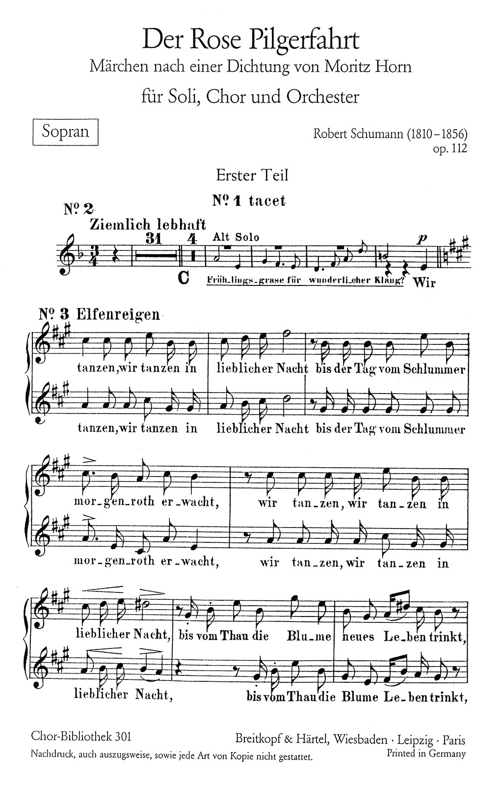 ChB 301-85 - Der Rose Pilgerfahrt Op. 112 - Cover