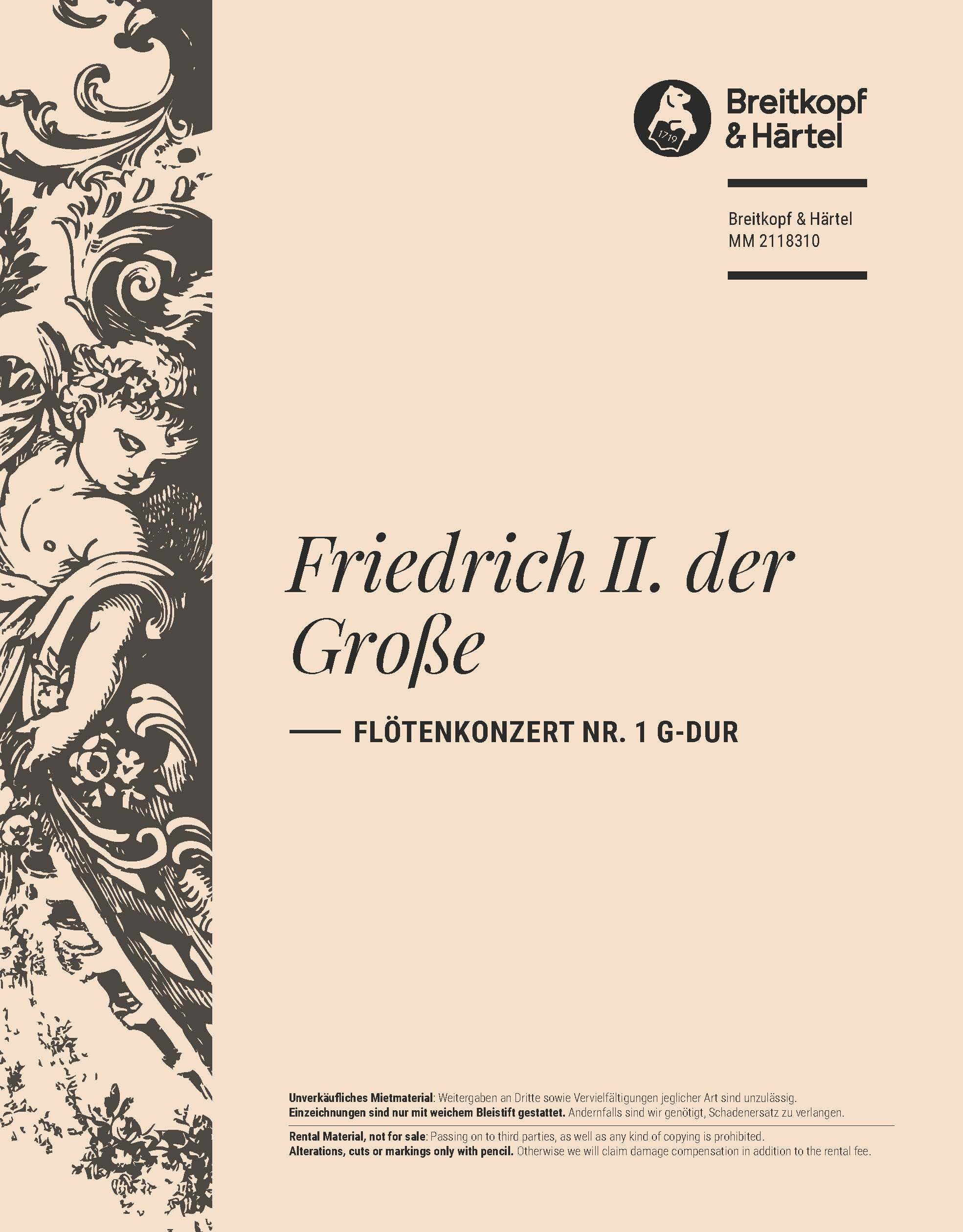Friedrich II. der Große - Flötenkonzert Nr. 1 G-dur - Cover