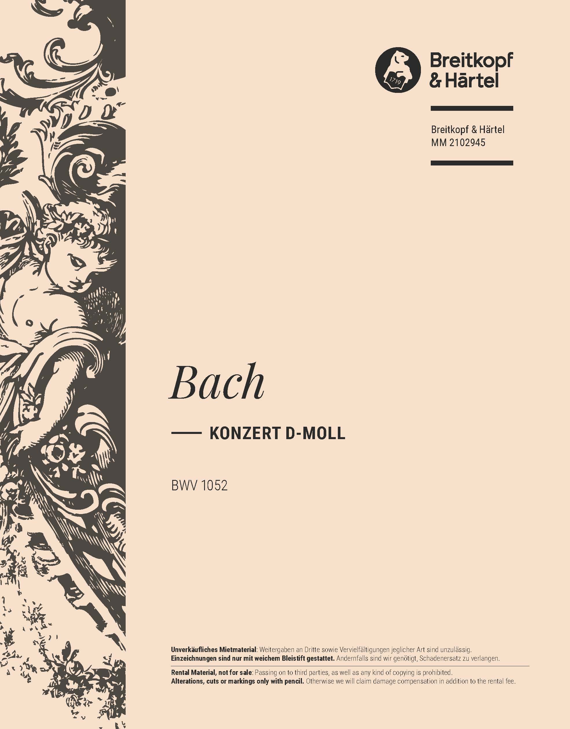 MM 2102945 - Konzert d-moll BWV 1052 - Cover