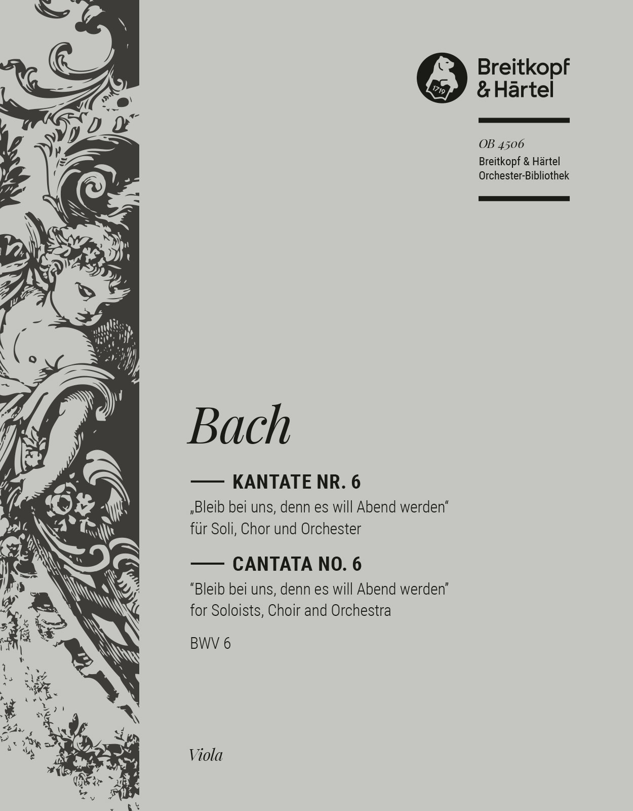 OB 4506-19 - Kantate BWV 6 „Bleib bei uns, denn es will Abend werden“ - Cover