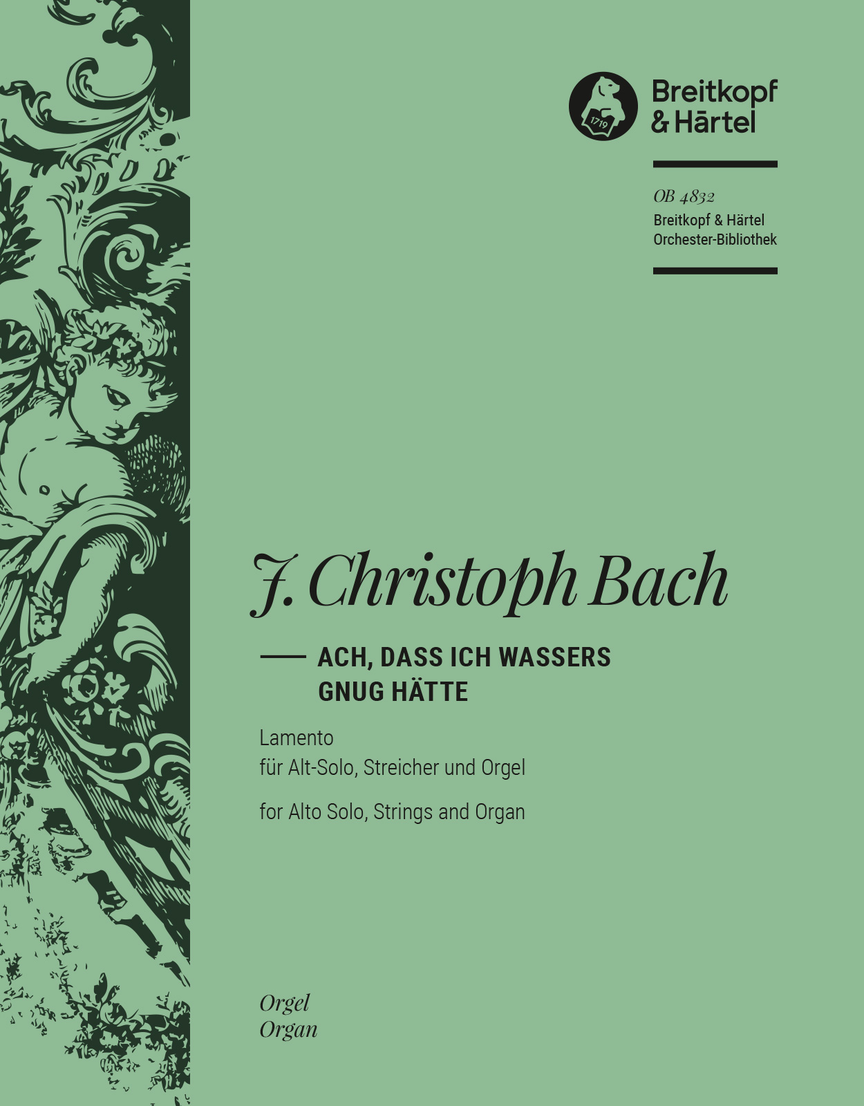 OB 4832-11 - Lamento “Ach, dass ich Wassers gnug hätte” - Cover