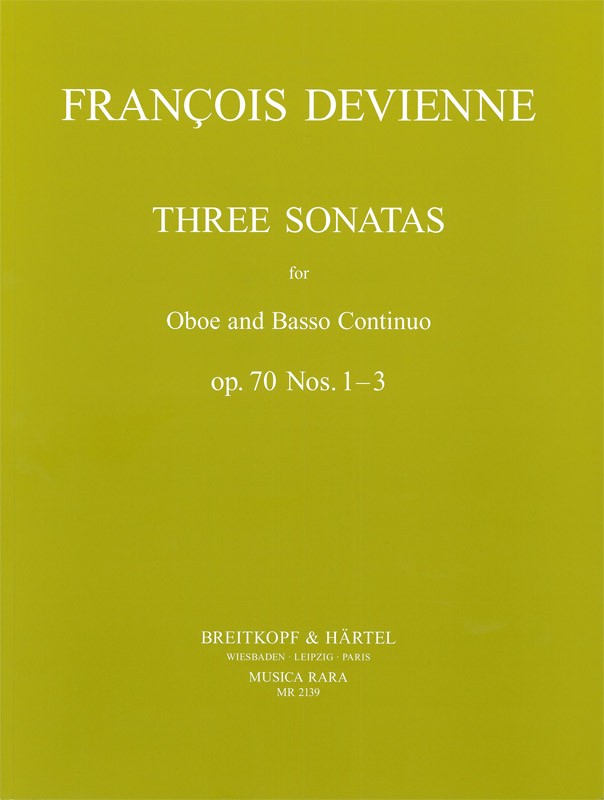 François Devienne - 3 Sonaten op. 70 - Cover