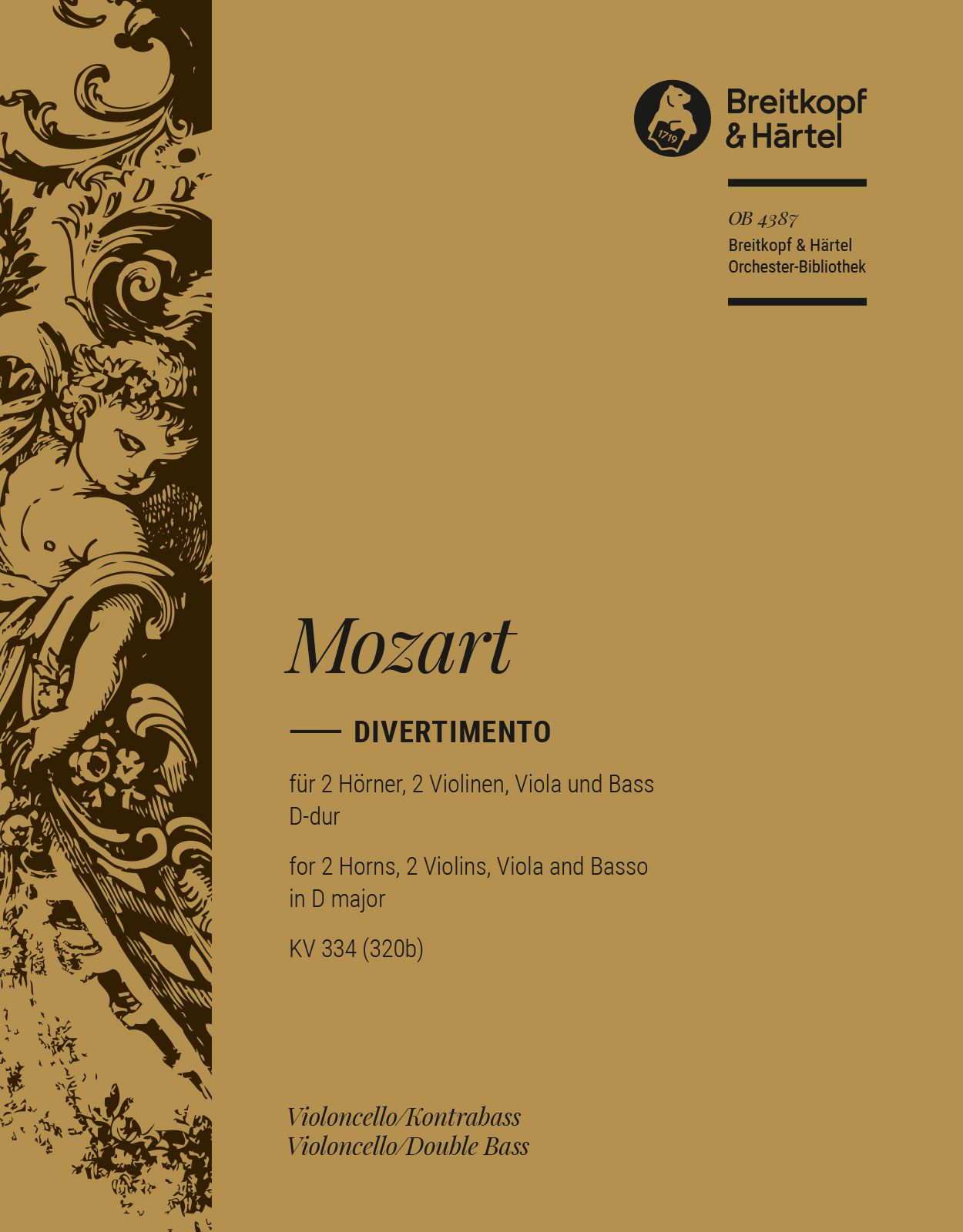 OB 4387-26 - Divertimento in D major K. 334 (320b) - Cover