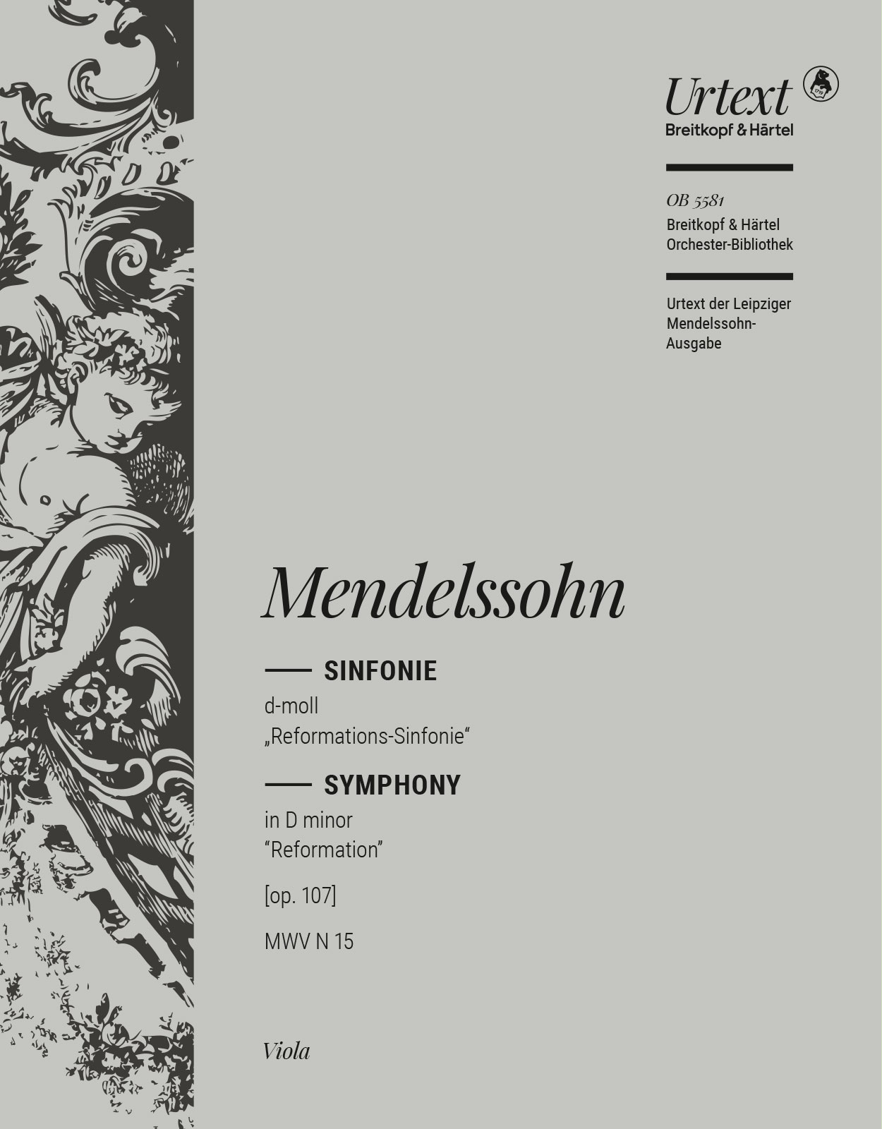 OB 5581-19 - Symphony No. 5 in D minor [Op. 107] MWV N 15 (Reformation Symphony) - Cover