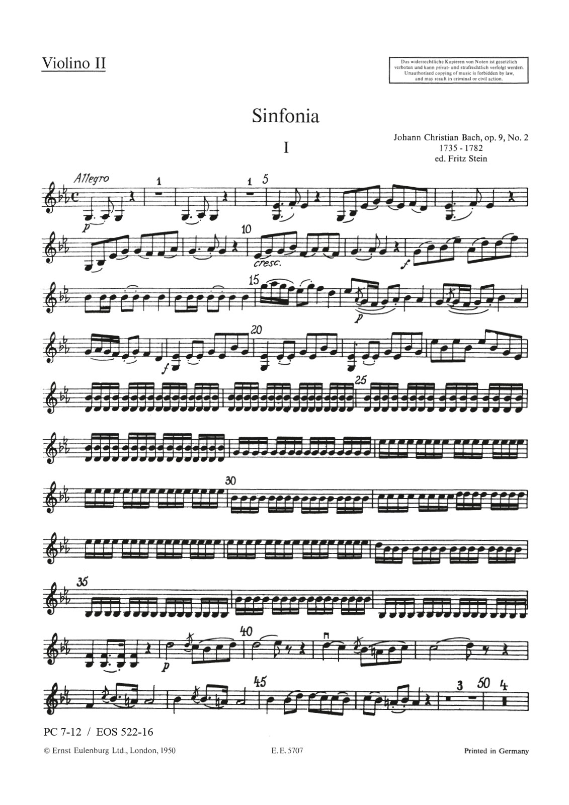 EOS 522-16 - Sinfonia Es-dur op. 9/2 - Cover