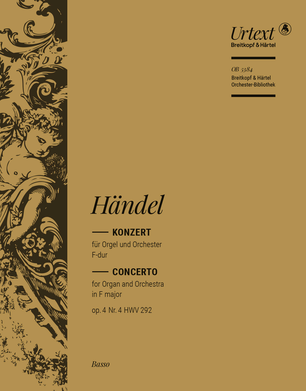 OB 5384-26 - Organ Concerto (No. 4) in F major Op. 4/4 HWV 292 - Cover