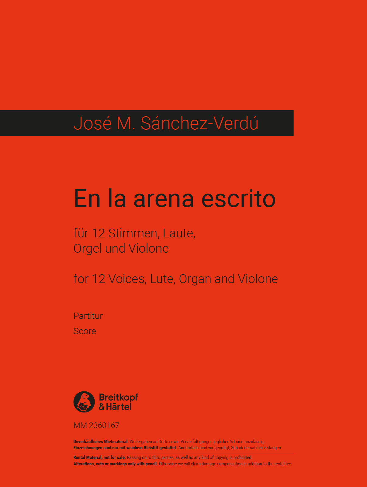 José M. Sánchez-Verdú - En la arena escrito - Cover