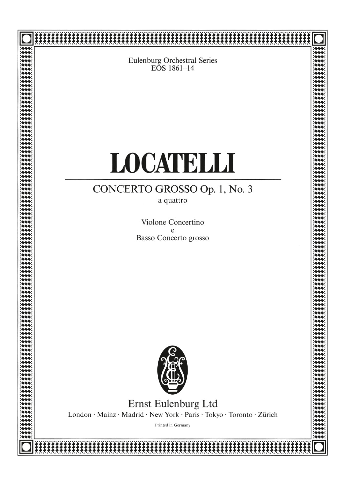 EOS 1861-26 - Concerto grosso „a quattro“ B-dur op. 1/3 - Cover
