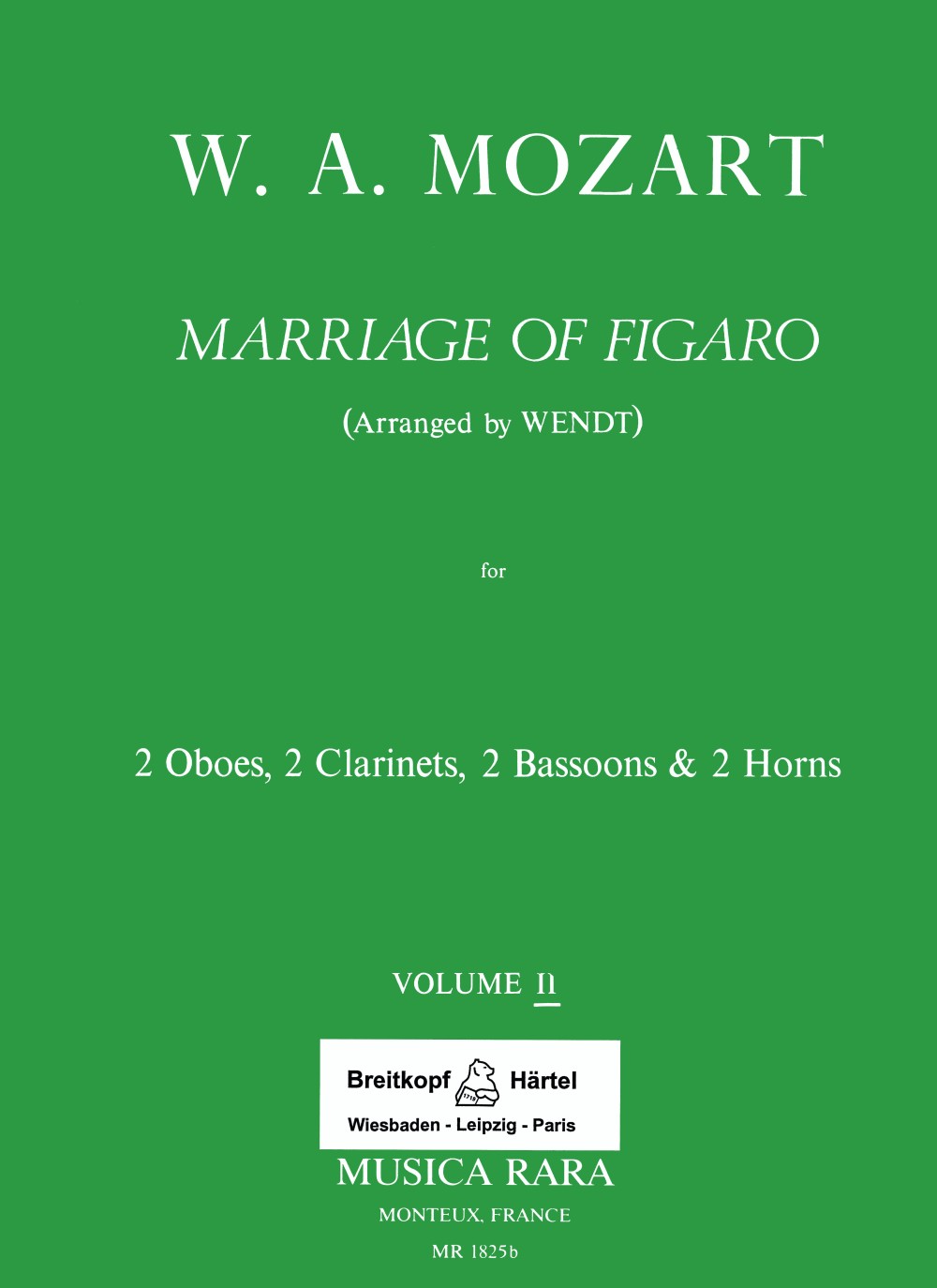 MR 1825b - Le Nozze di Figaro KV 492 - Cover
