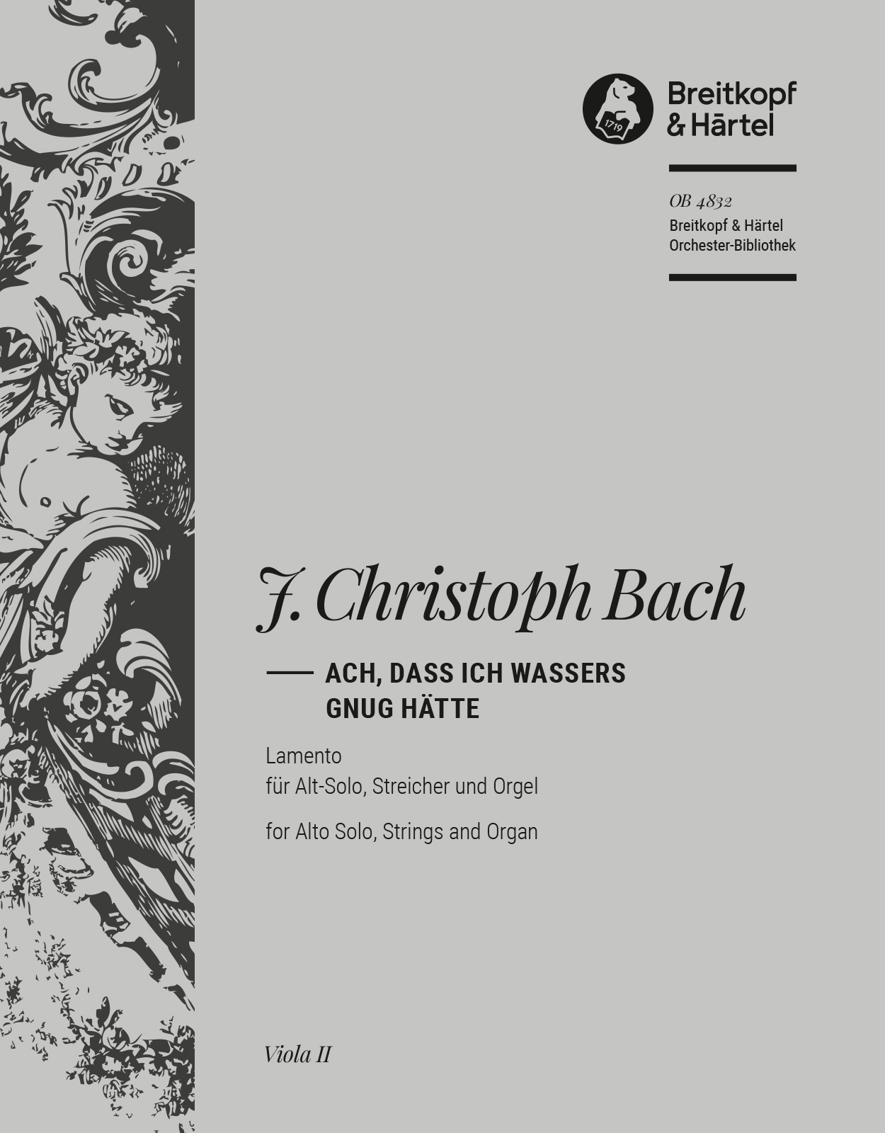 OB 4832-20 - Lamento “Ach, dass ich Wassers gnug hätte” - Cover
