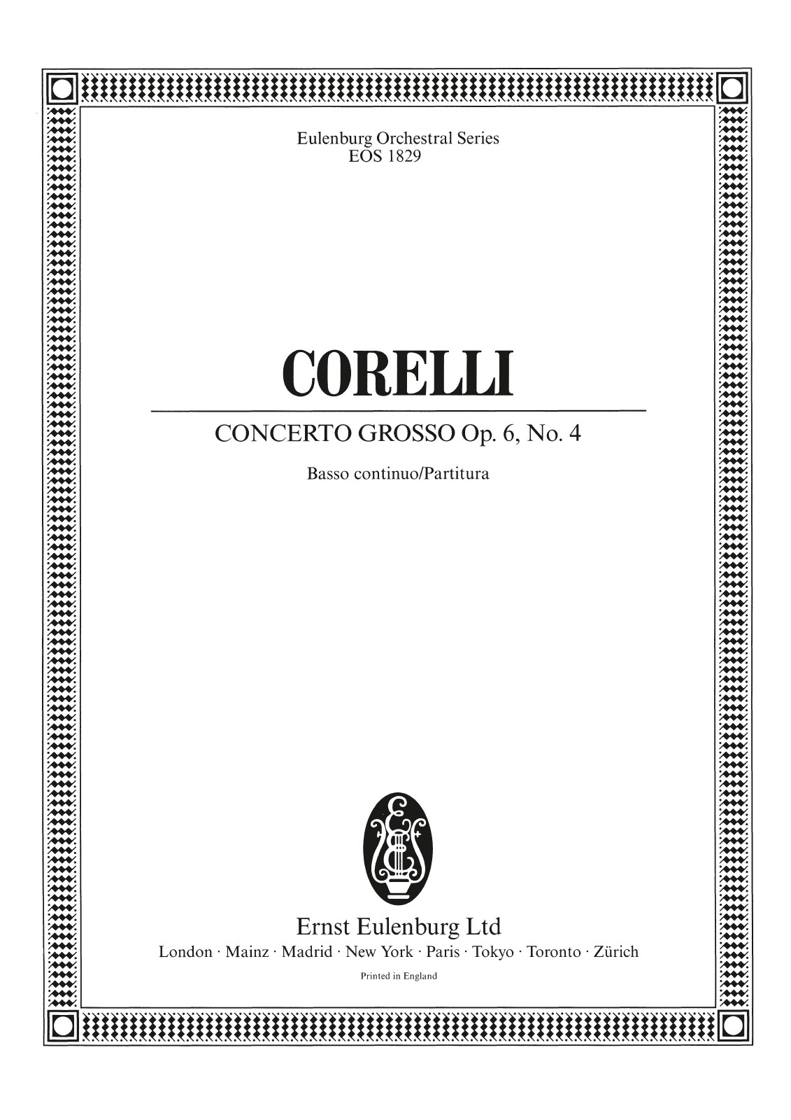 Arcangelo Corelli - Concerto grosso D-dur op. 6 Nr. 4 - Cover