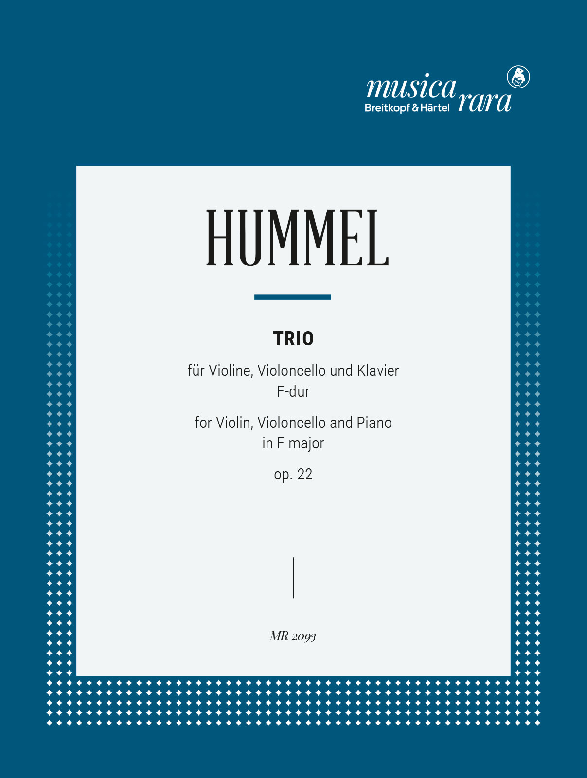 Johann Nepomuk Hummel - Klaviertrio F-dur op. 22 - Cover
