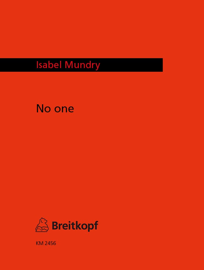Isabel Mundry - No one - Cover