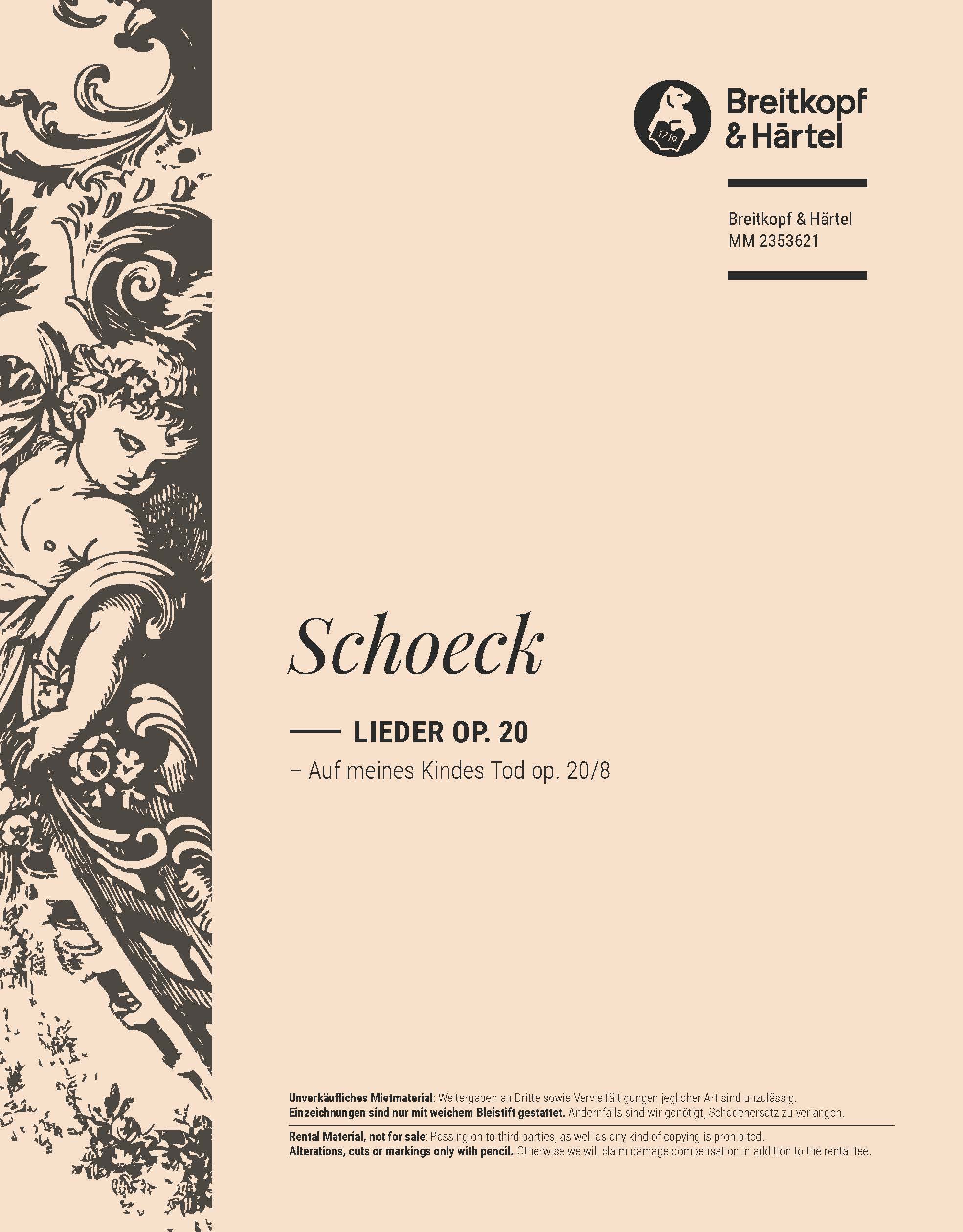 MM 2353621 - Lieder op. 20 - Cover