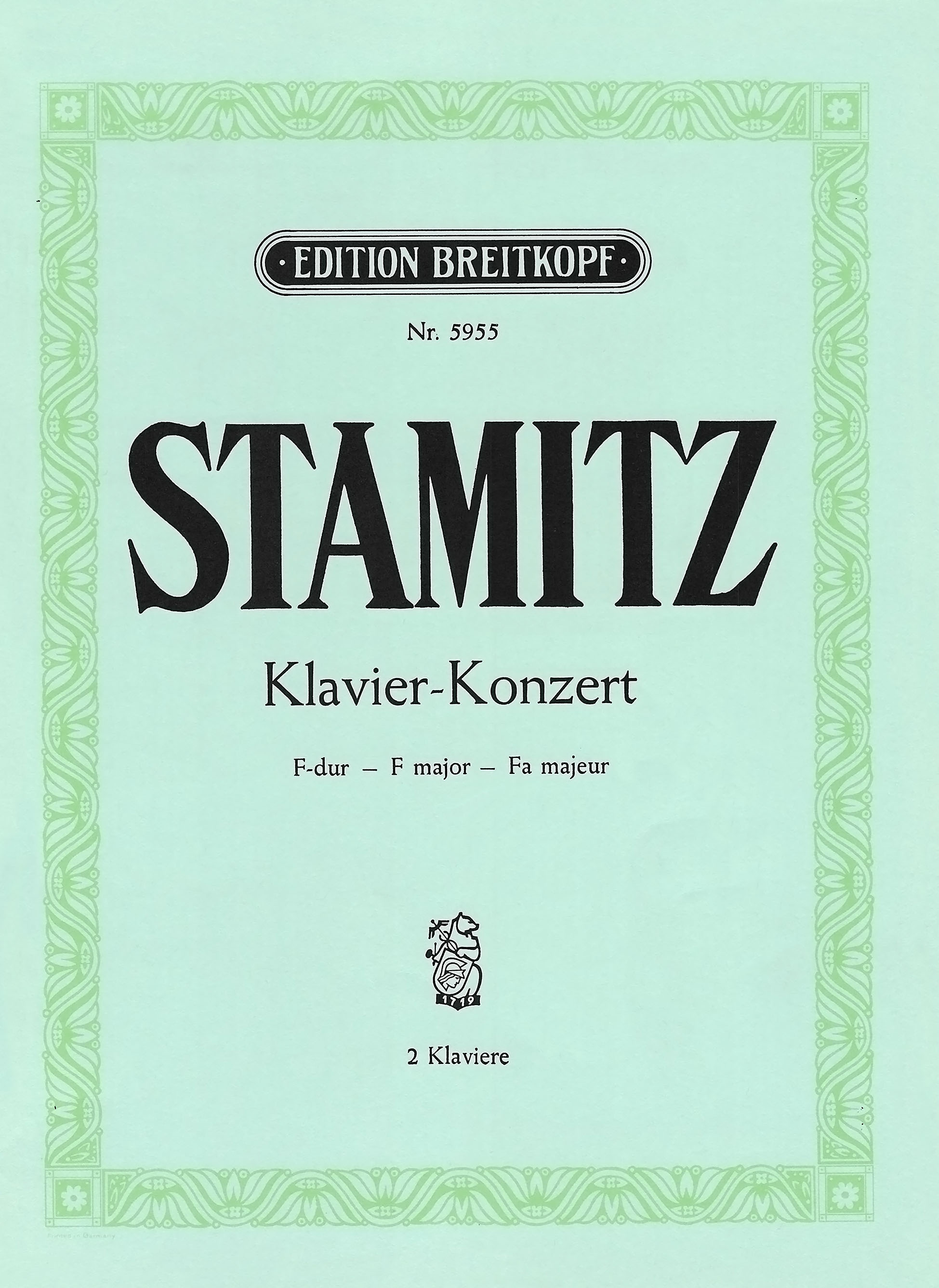 Carl Stamitz - Klavierkonzert F-dur - Cover