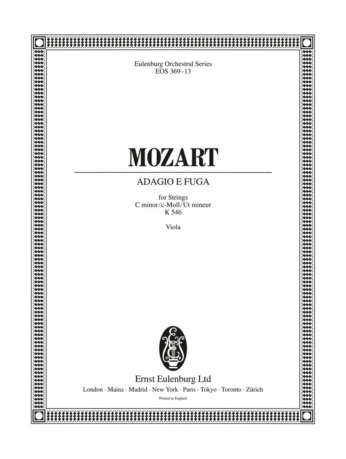 EOS 369-19 - Adagio und Fuge c-moll KV 546 - Cover