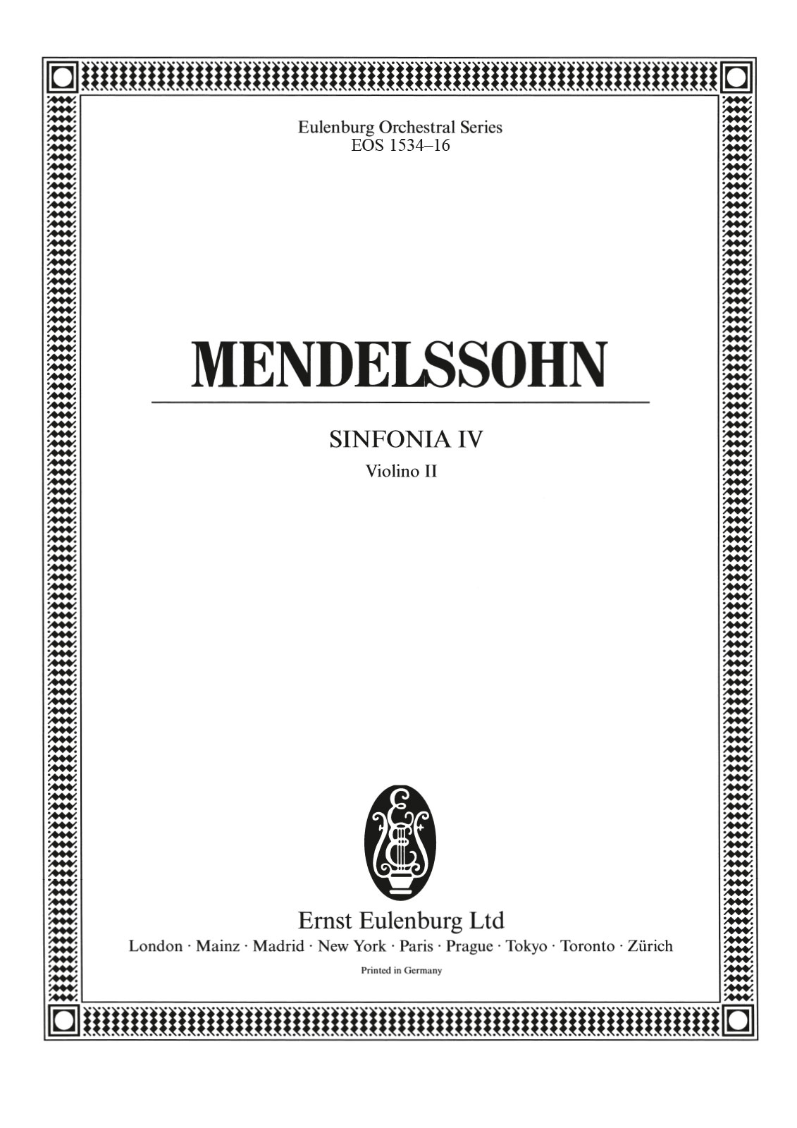 EOS 1534-16 - Sinfonia Nr. 4 c-moll MWV N 4 - Cover