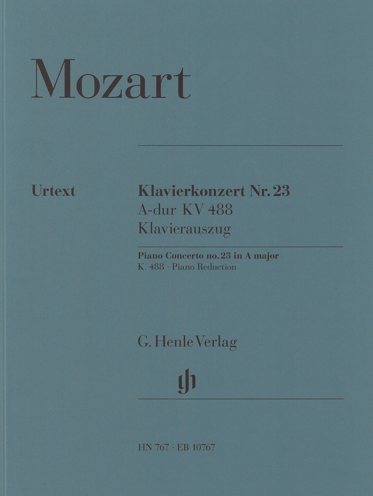 EB 10767 - Klavierkonzert [Nr. 23] A-dur KV 488 - Cover