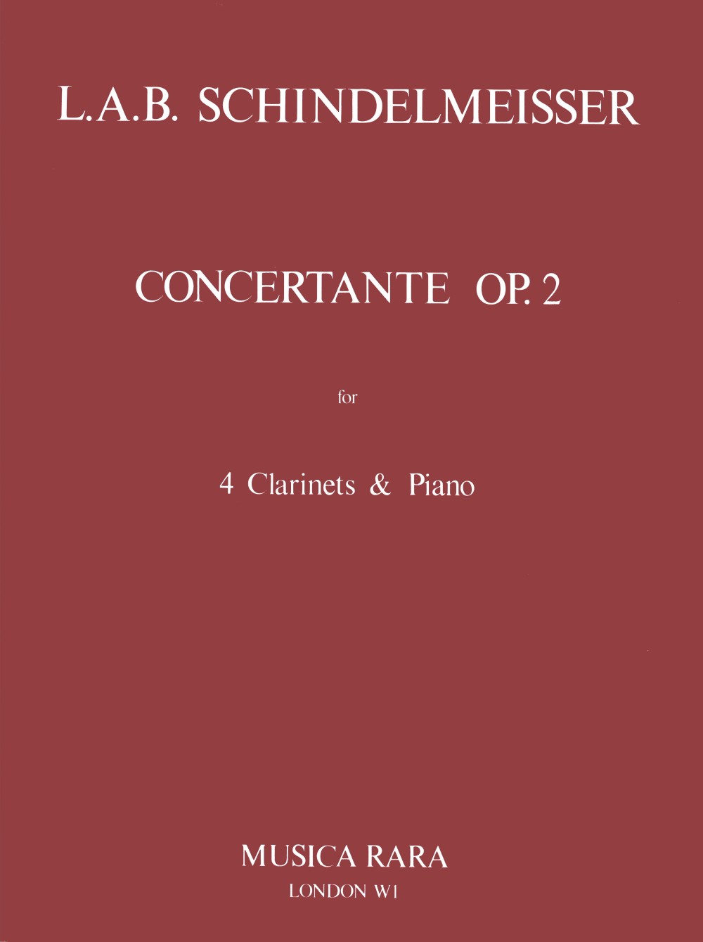 Louis A.B. Schindelmeisser - Concertante Es-dur op. 2 - Cover