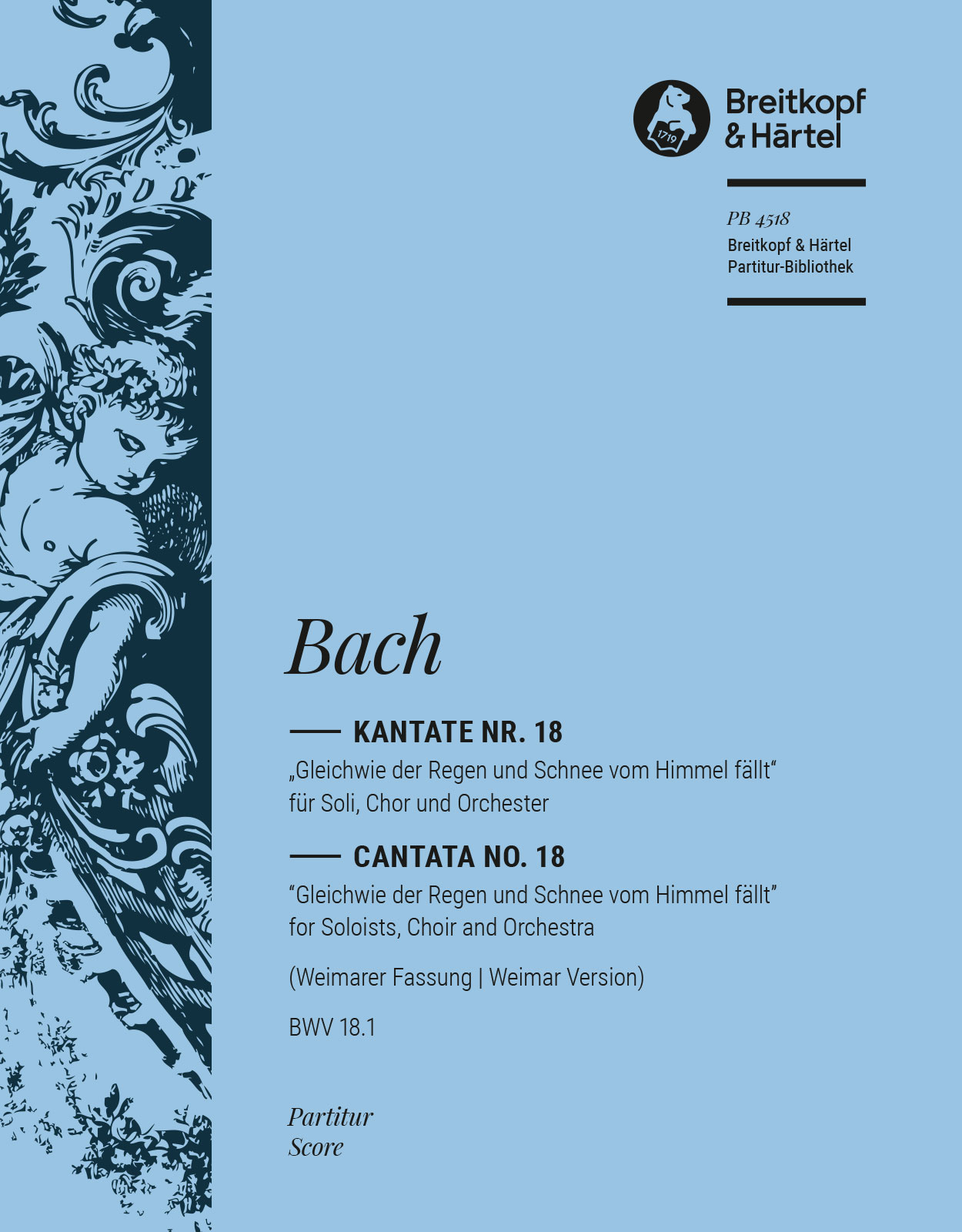 PB 4518 - Cantata BWV 18 “For as the rain cometh down” - Cover