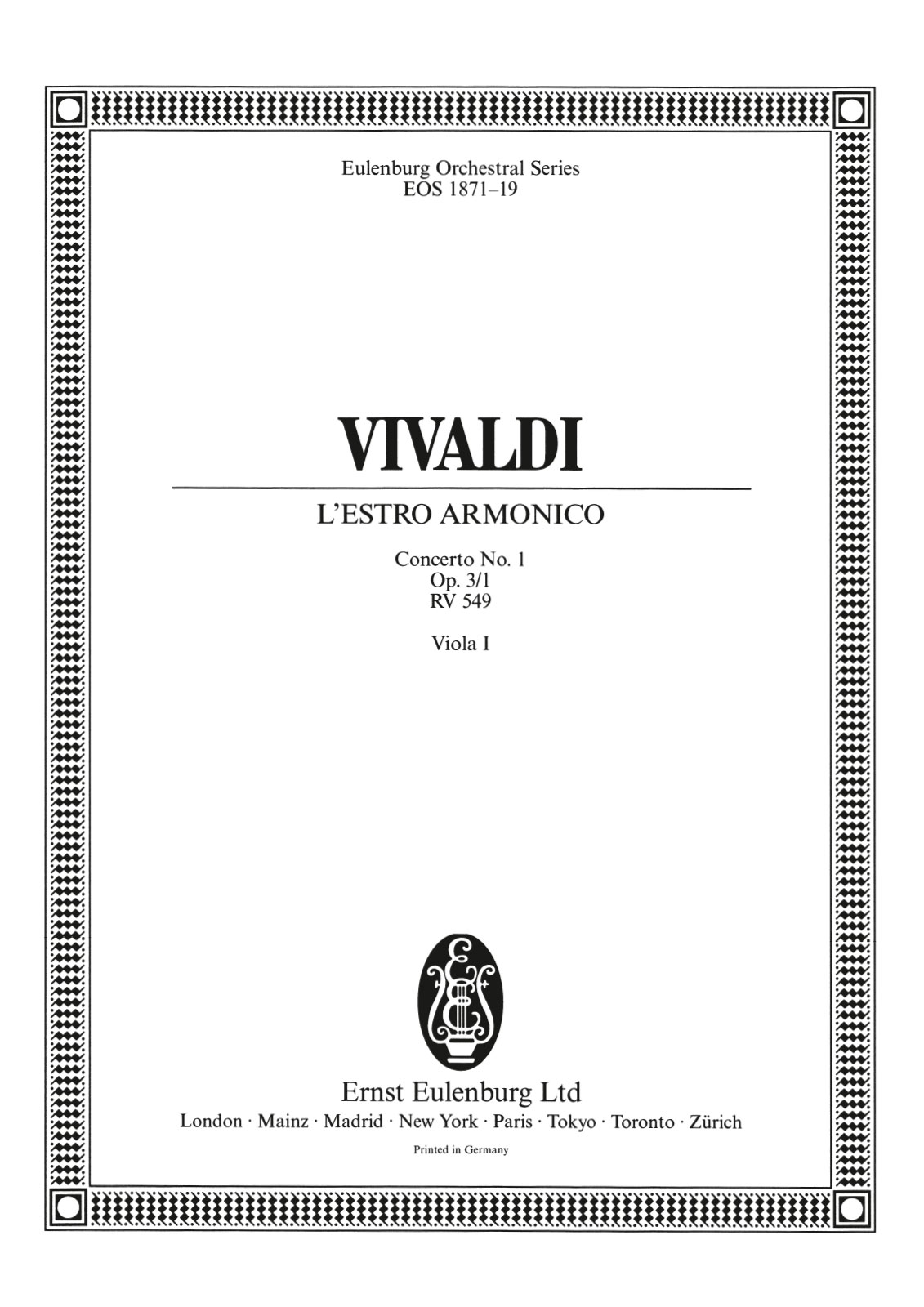 EOS 1871-19 - L’Estro Armonico op. 3/1 RV 549 - Cover