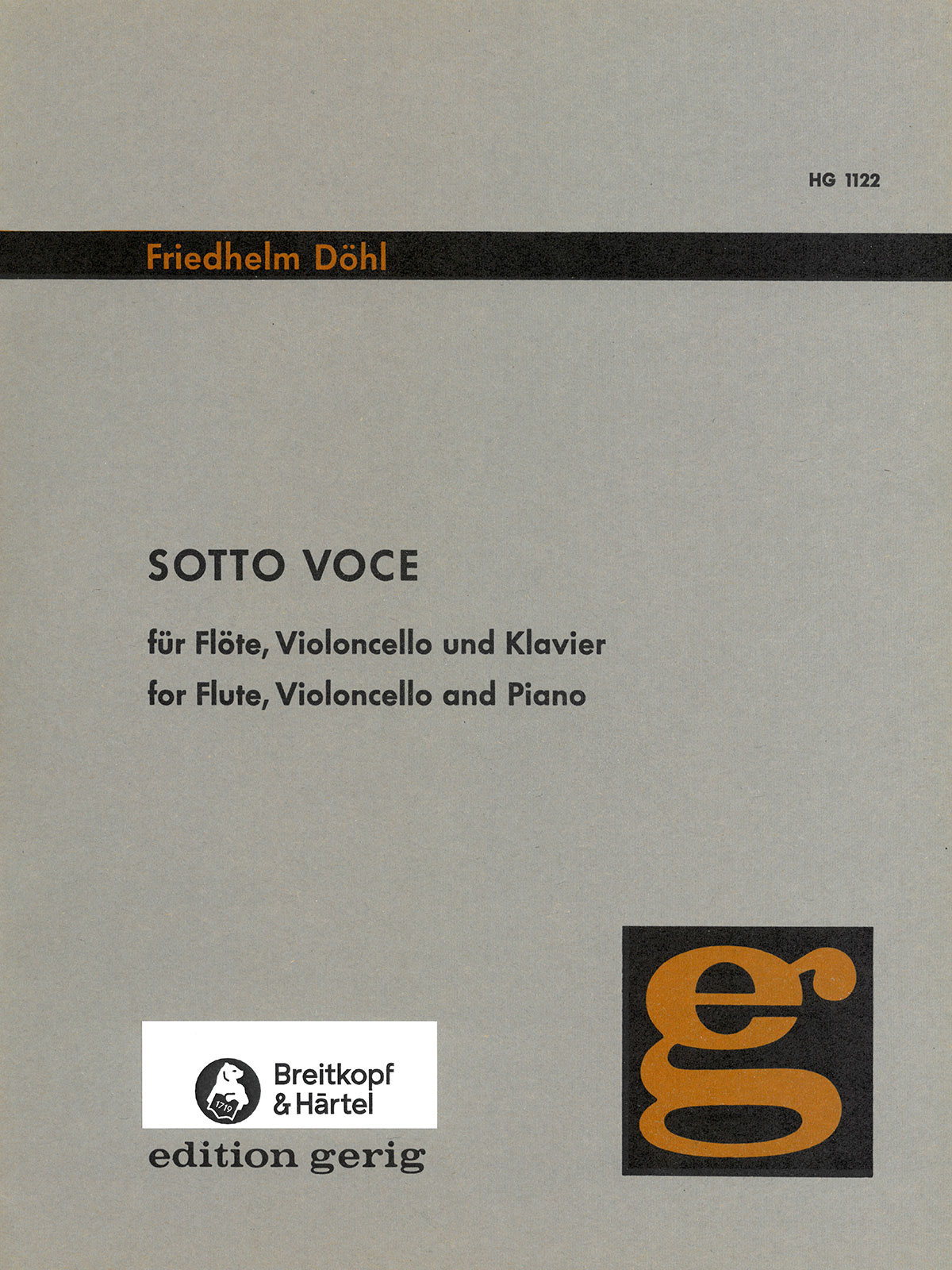 Friedhelm Döhl - Sotto Voce - Cover