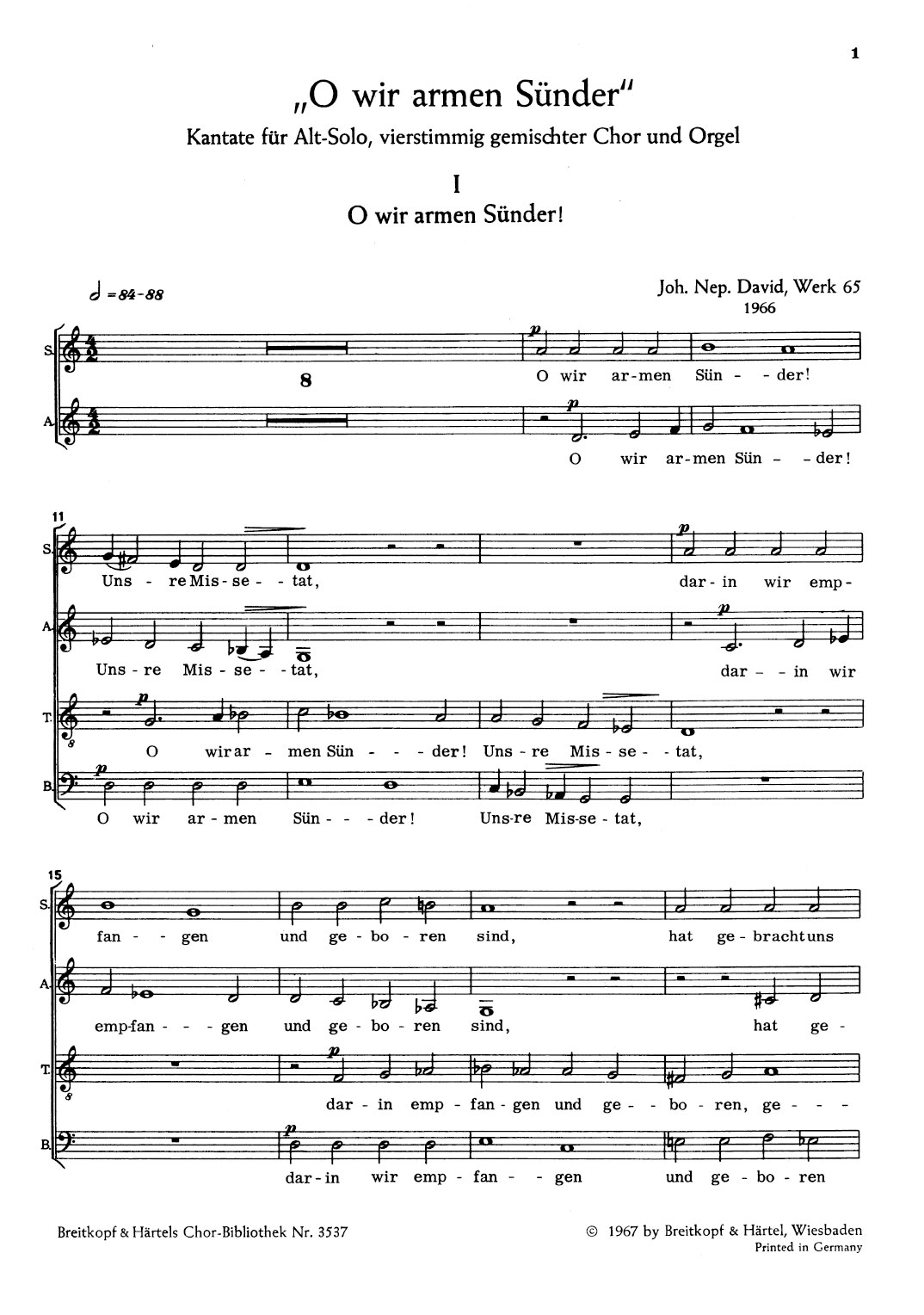 ChB 3537 - O wir armen Sünder Werk 65 - Cover