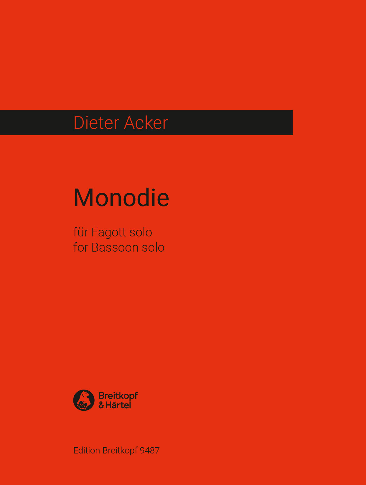 EB 9487D - Monodie - Cover