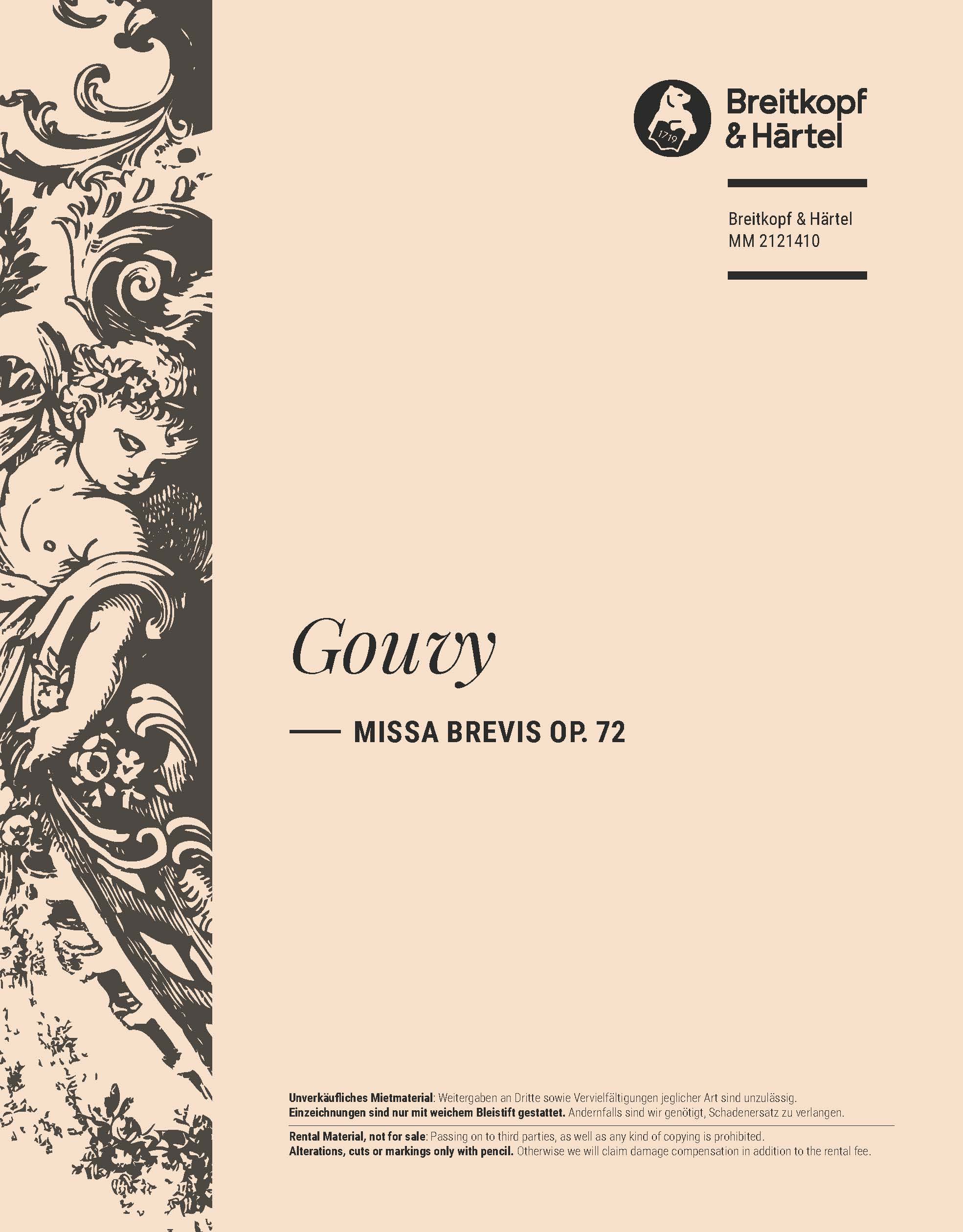 Théodore Gouvy - Missa brevis op. 72 - Cover