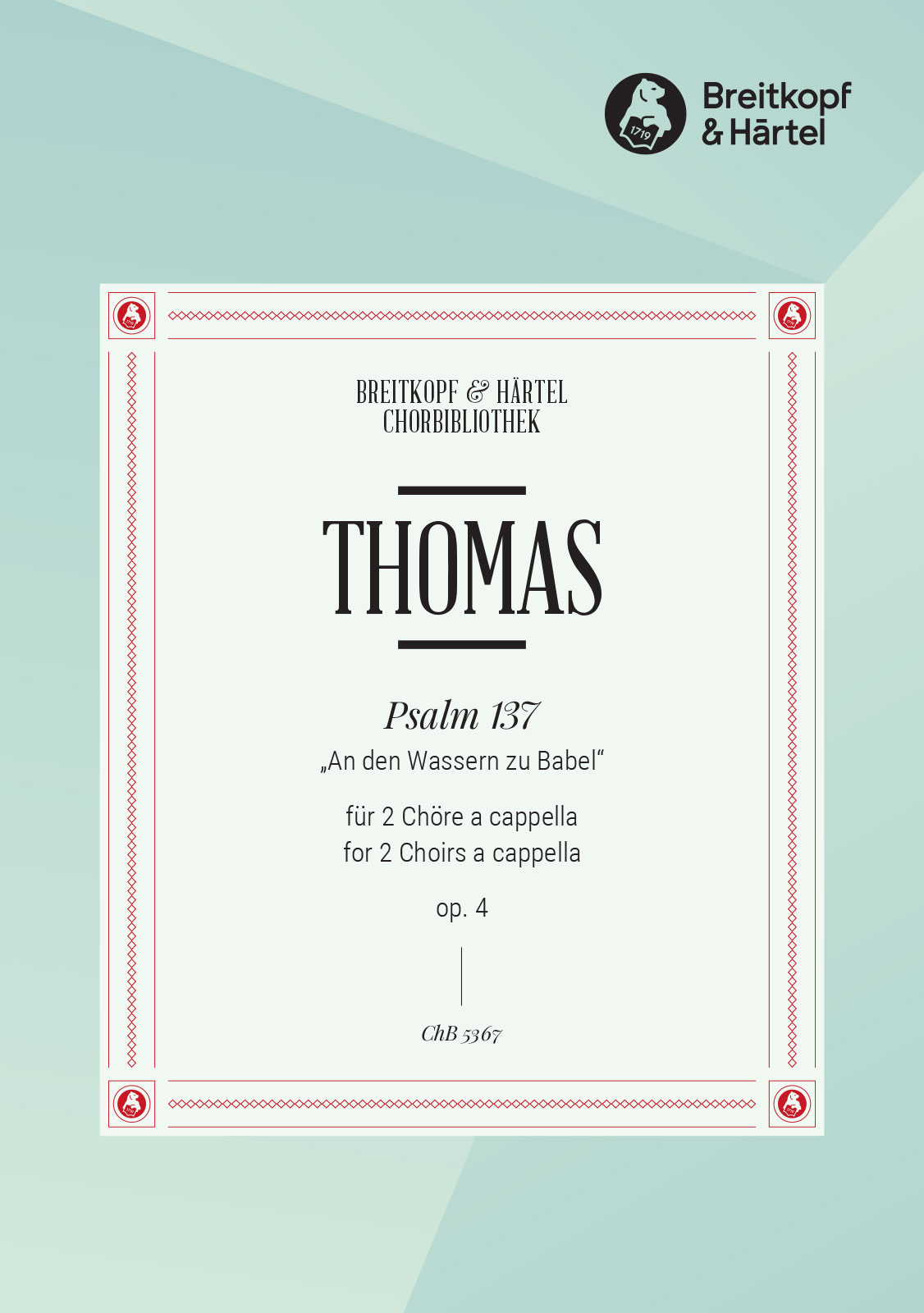 ChB 5367D - Psalm 137 Op. 4 - Cover