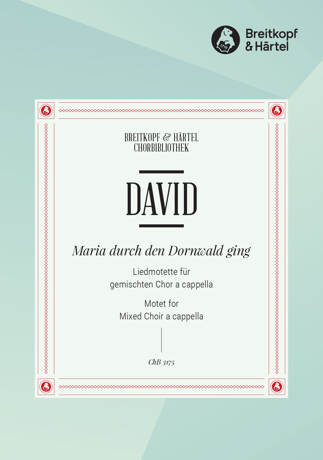 ChB 3175D - Maria durch den Dornwald ging - Cover