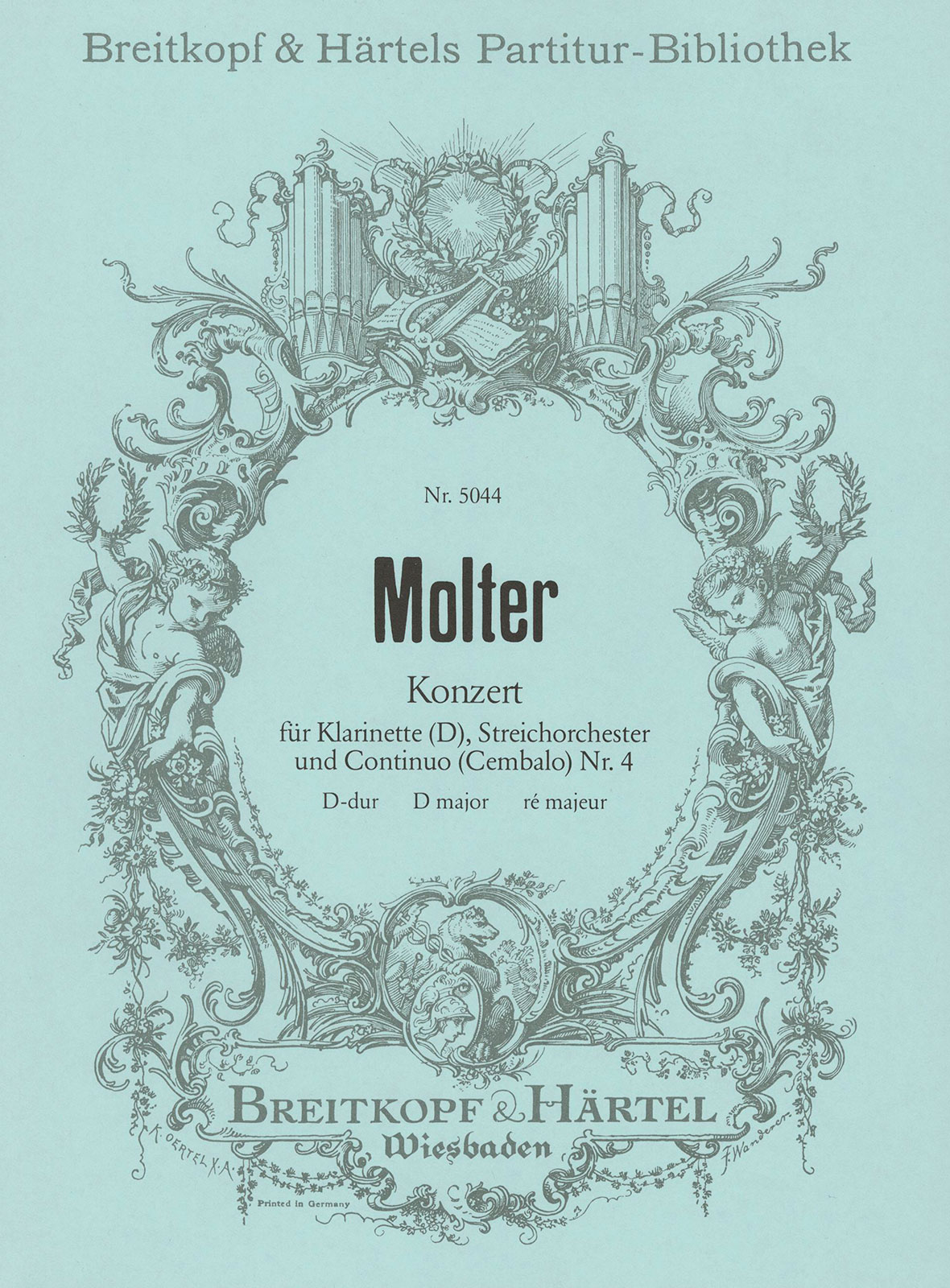 PB 5044 - Clarinet Concerto No. 4 in D major - Cover