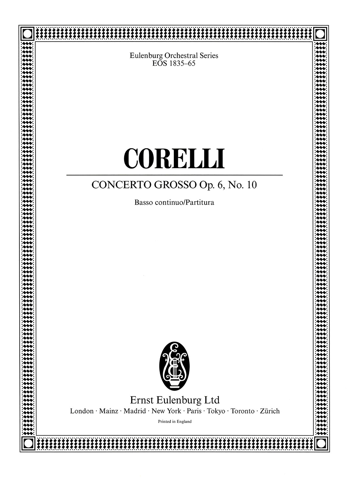 Arcangelo Corelli - Concerto grosso op. 6 Nr. 10 C-dur - Cover