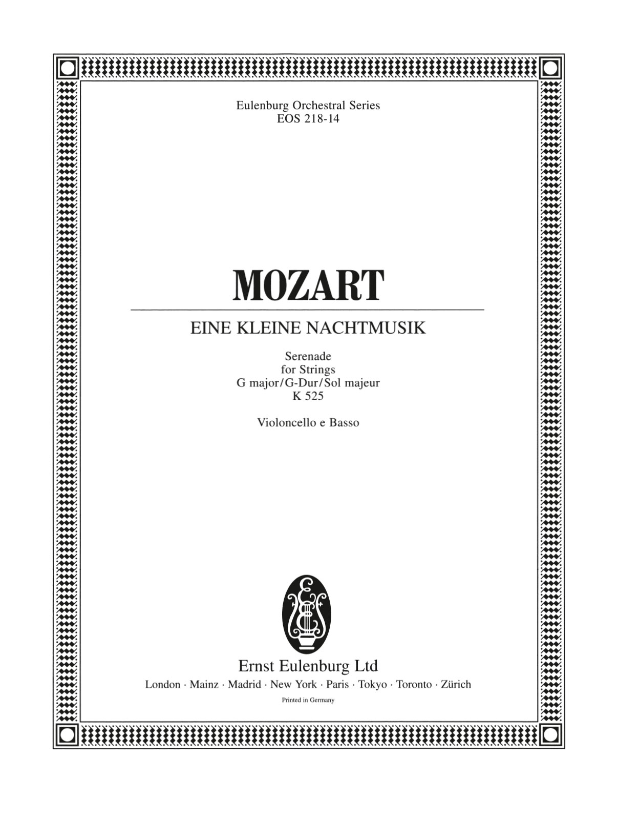 EOS 218-26 - Eine kleine Nachtmusik G-dur KV 525 - Cover