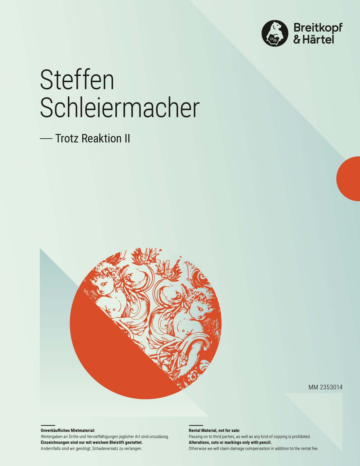Steffen Schleiermacher - Trotz Reaktion II - Cover