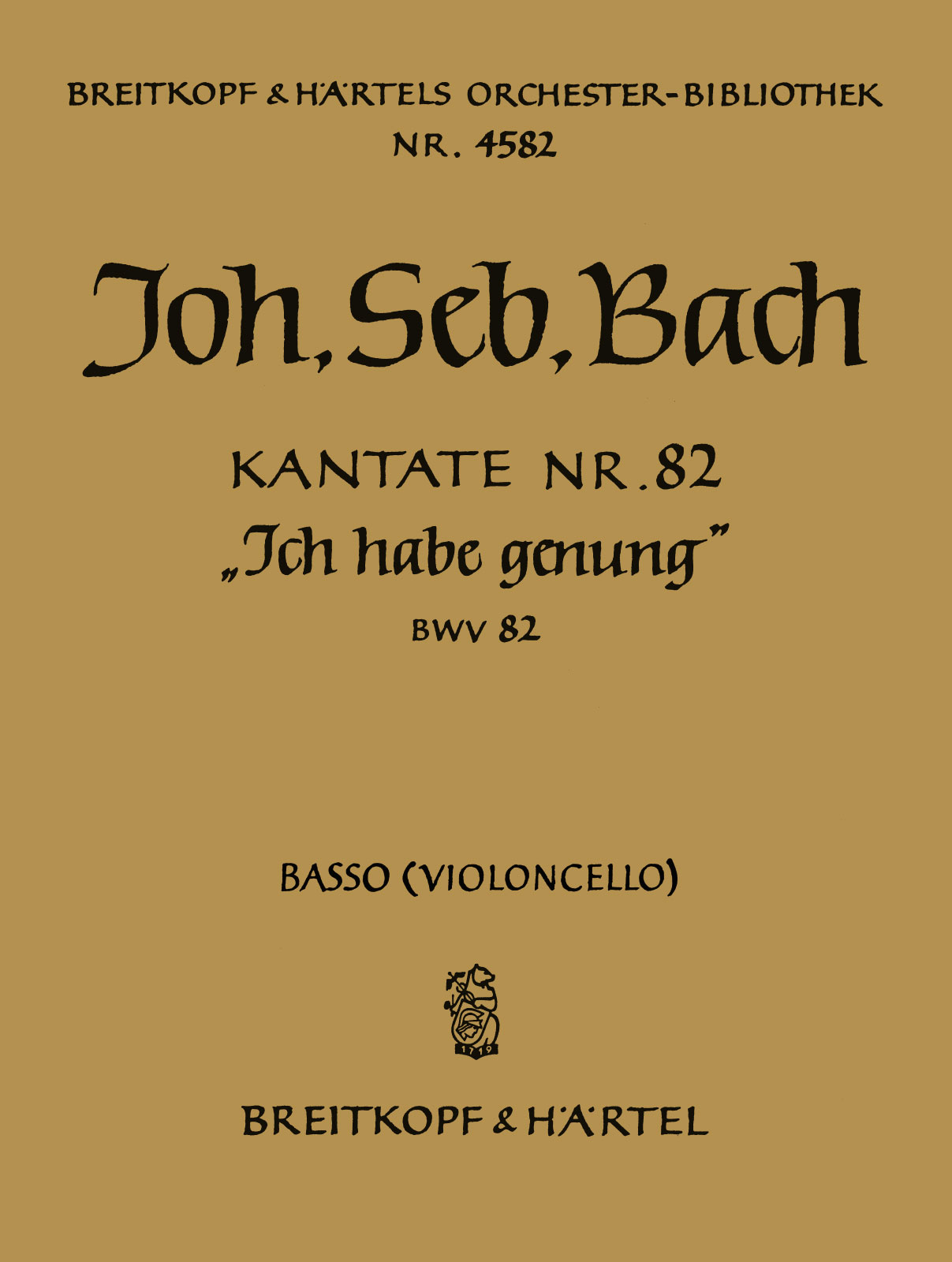 OB 4582-23 - Kantate BWV 82 „Ich habe genung“ - Cover