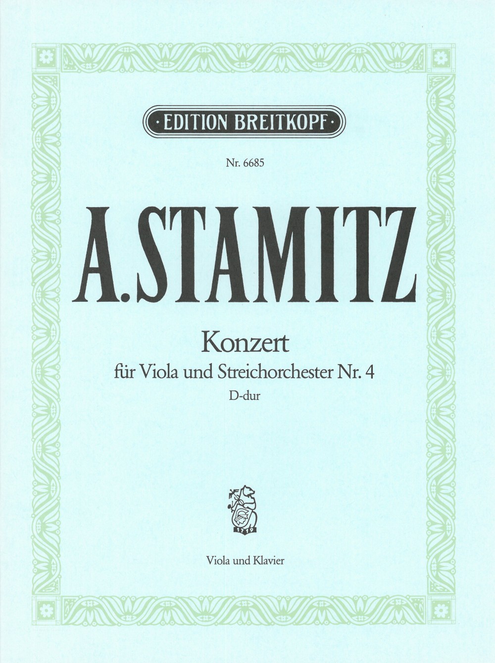Anton Stamitz - Violakonzert Nr. 4 D-dur - Cover