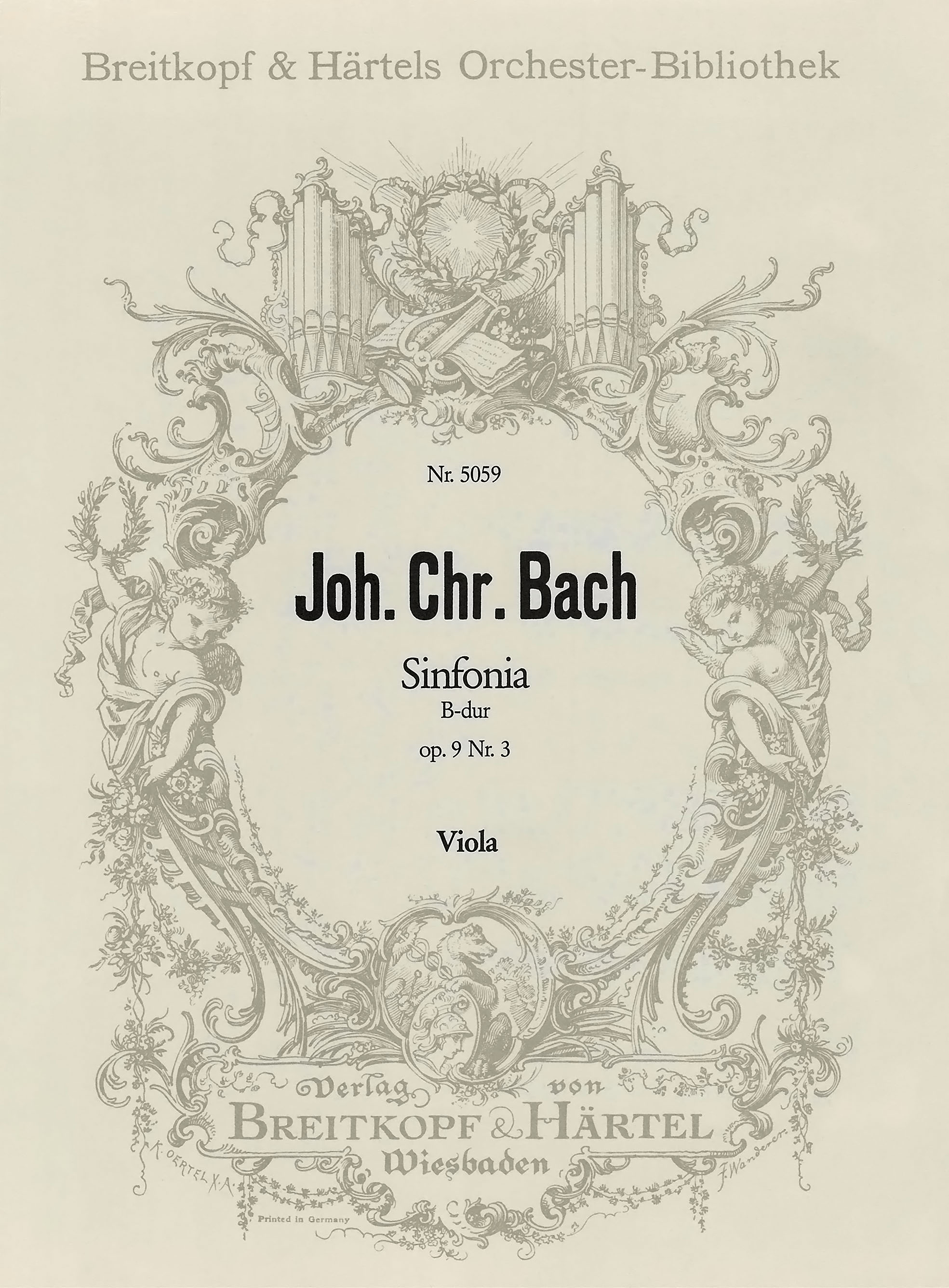 OB 5059-19 - Sinfonia in B flat major Op. 9 No. 3 - Cover