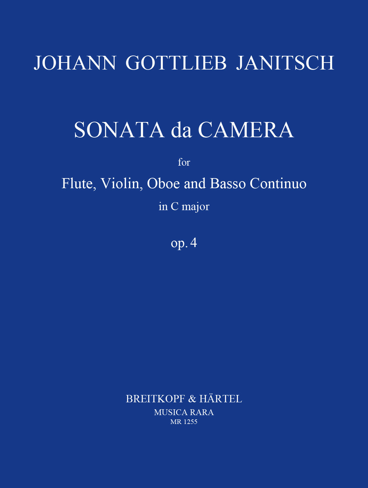 Johann Gottlieb Janitsch - Sonata da Camera in C op. 4 - Cover