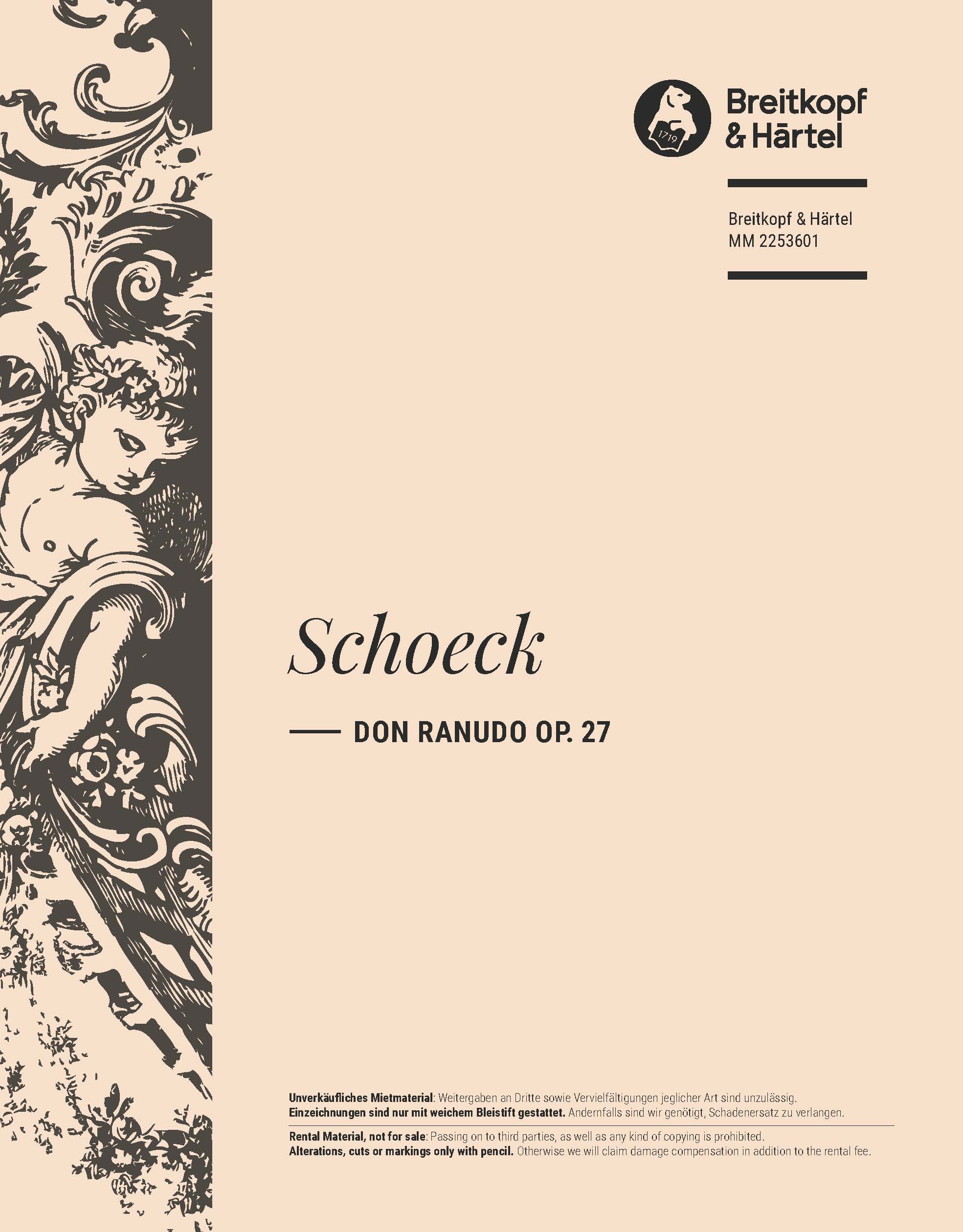 Othmar Schoeck - Don Ranudo Op. 27 - Cover
