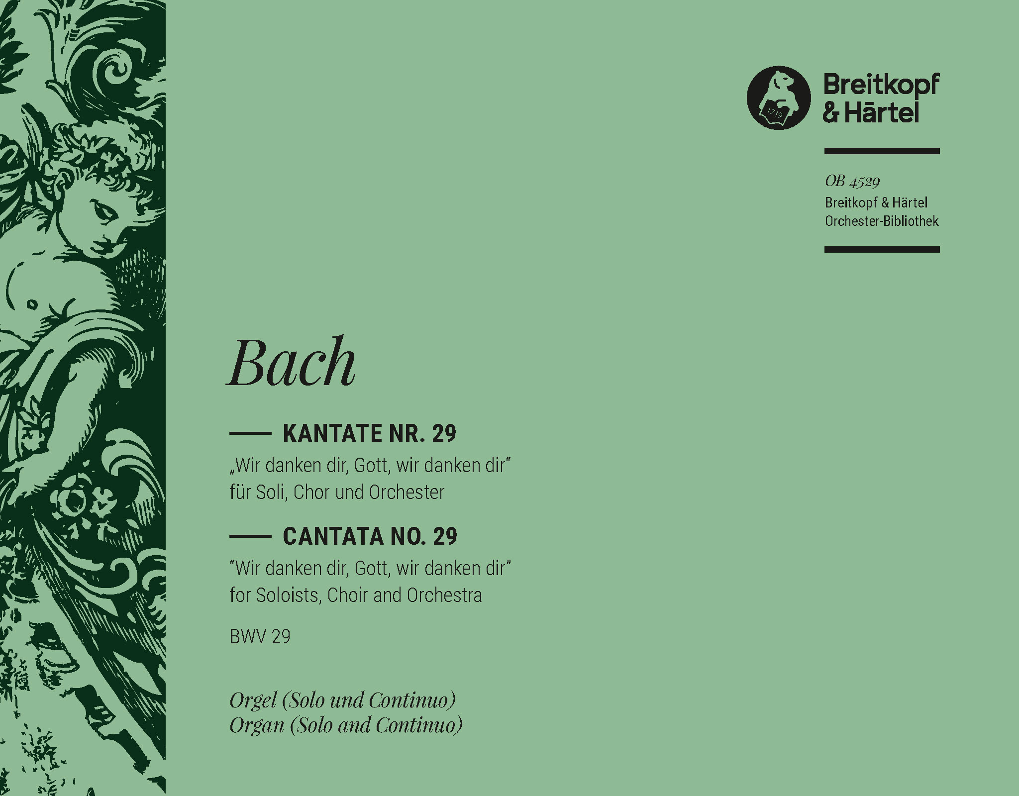 OB 4529-11 - Kantate BWV 29 „Wir danken dir, Gott, wir danken dir“ - Cover